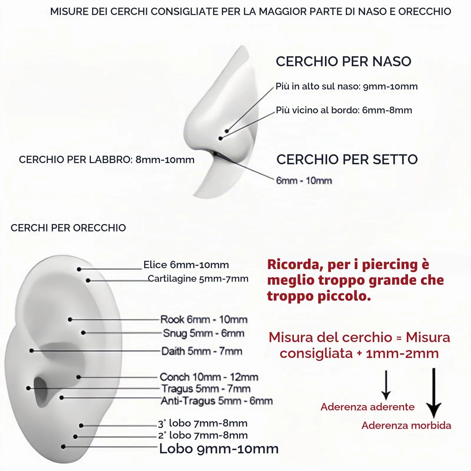 DAI JY Anello per naso Oro Argento sottile Piercing nasale Anello in titanio per donne e uomini 20G 18G 16G Septum Tragus Conch Orecchini Piercing labiale Anello per piercing nasale Gioielli 6mm/7mm - immagine 4