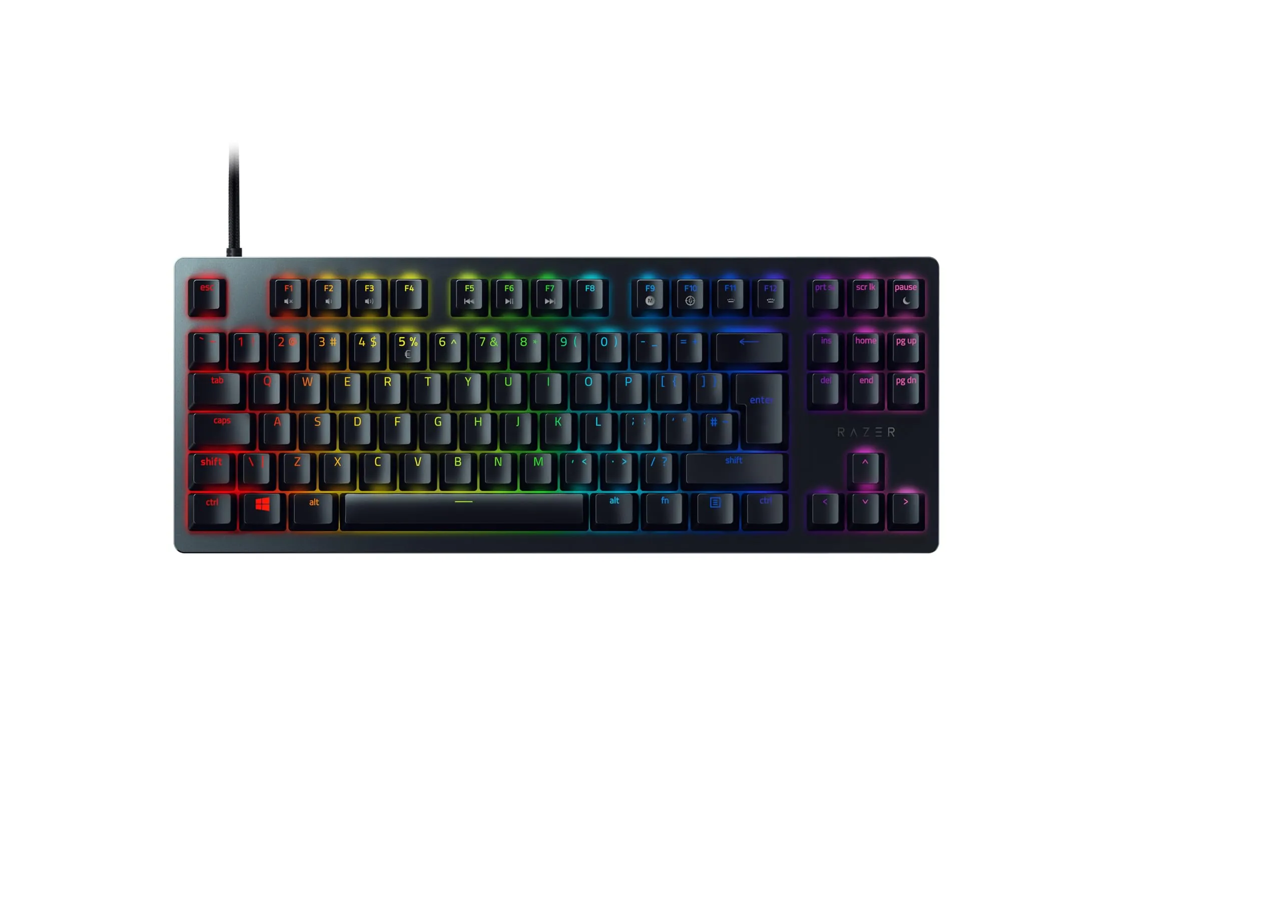 Razer Huntsman Tournament Edition (Interruttore Rosso) - Tastiera da Gioco Senza Dieci Tasti (Tasti Ottico- Lineari, Copri Tasti PBT, cavo USB-C staccabile) Intl. Layout USA (ISO) | Nero - immagine 1