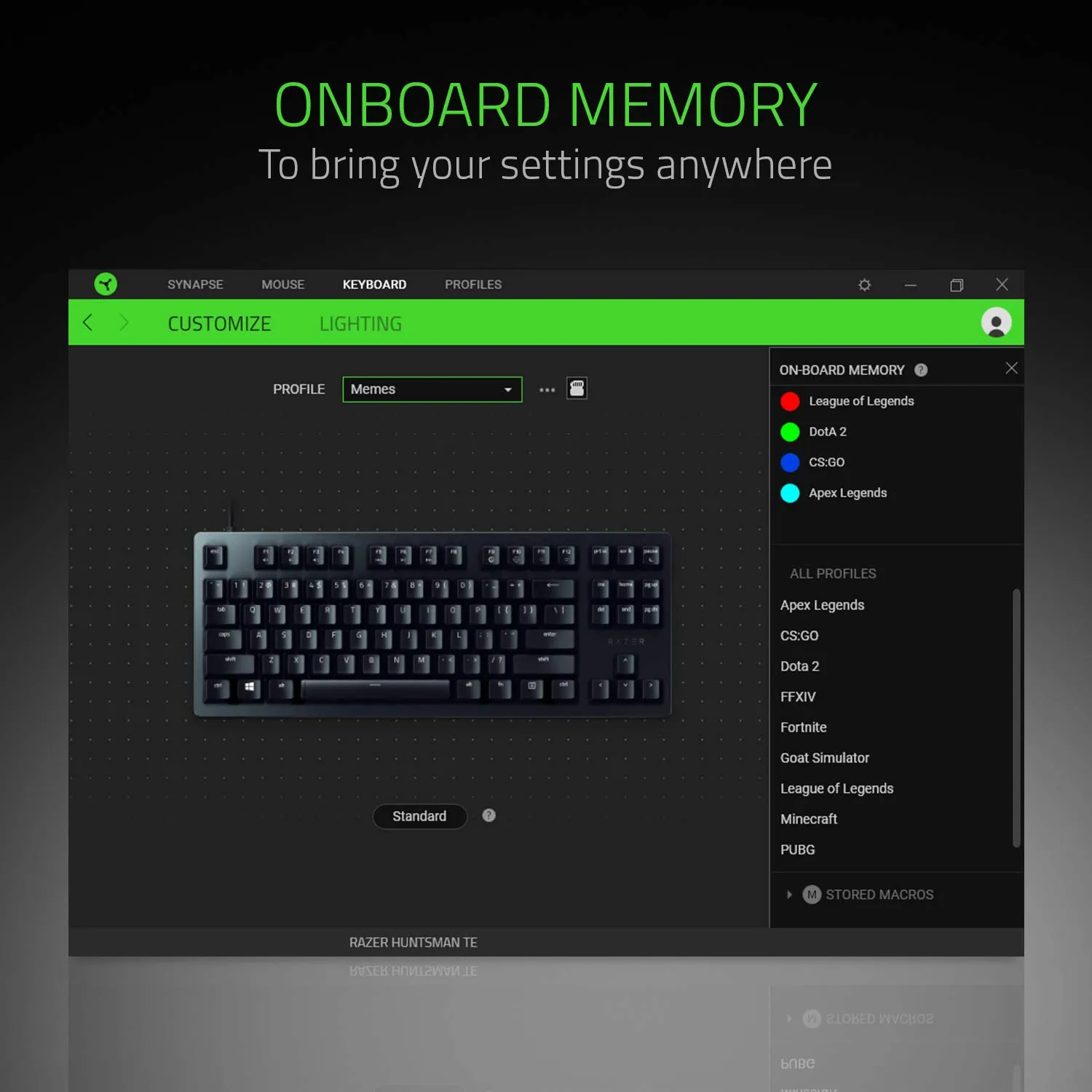 Razer Huntsman Tournament Edition (Interruttore Rosso) - Tastiera da Gioco Senza Dieci Tasti (Tasti Ottico- Lineari, Copri Tasti PBT, cavo USB-C staccabile) Intl. Layout USA (ISO) | Nero - immagine 4