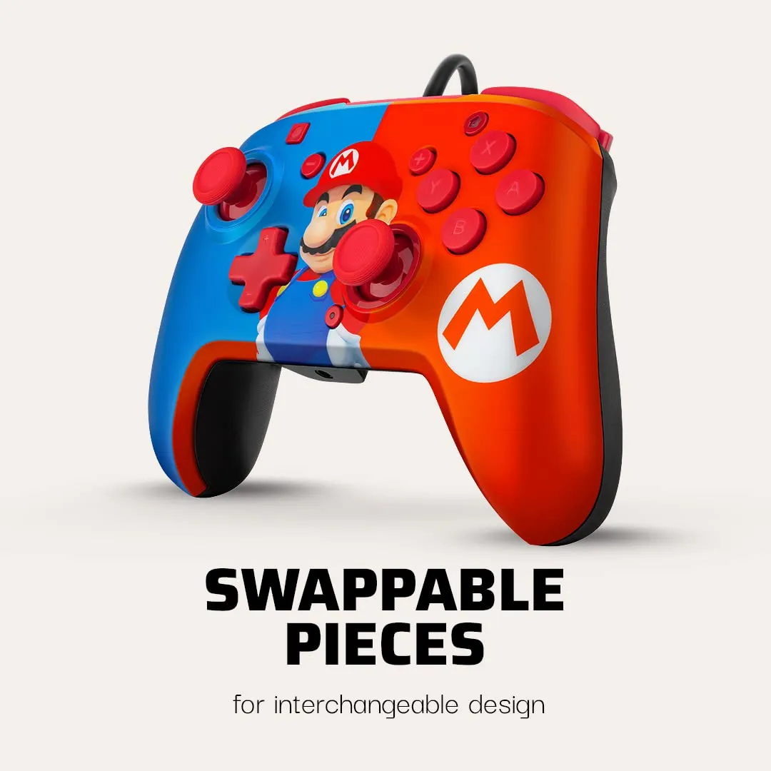 PDP Nintendo Switch Faceoff Deluxe+ Controller Cablato Audio Mario - Nintendo Switch - immagine 2