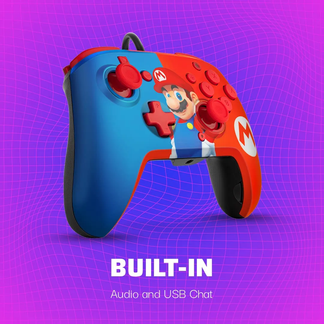 PDP Nintendo Switch Faceoff Deluxe+ Controller Cablato Audio Mario - Nintendo Switch - immagine 6