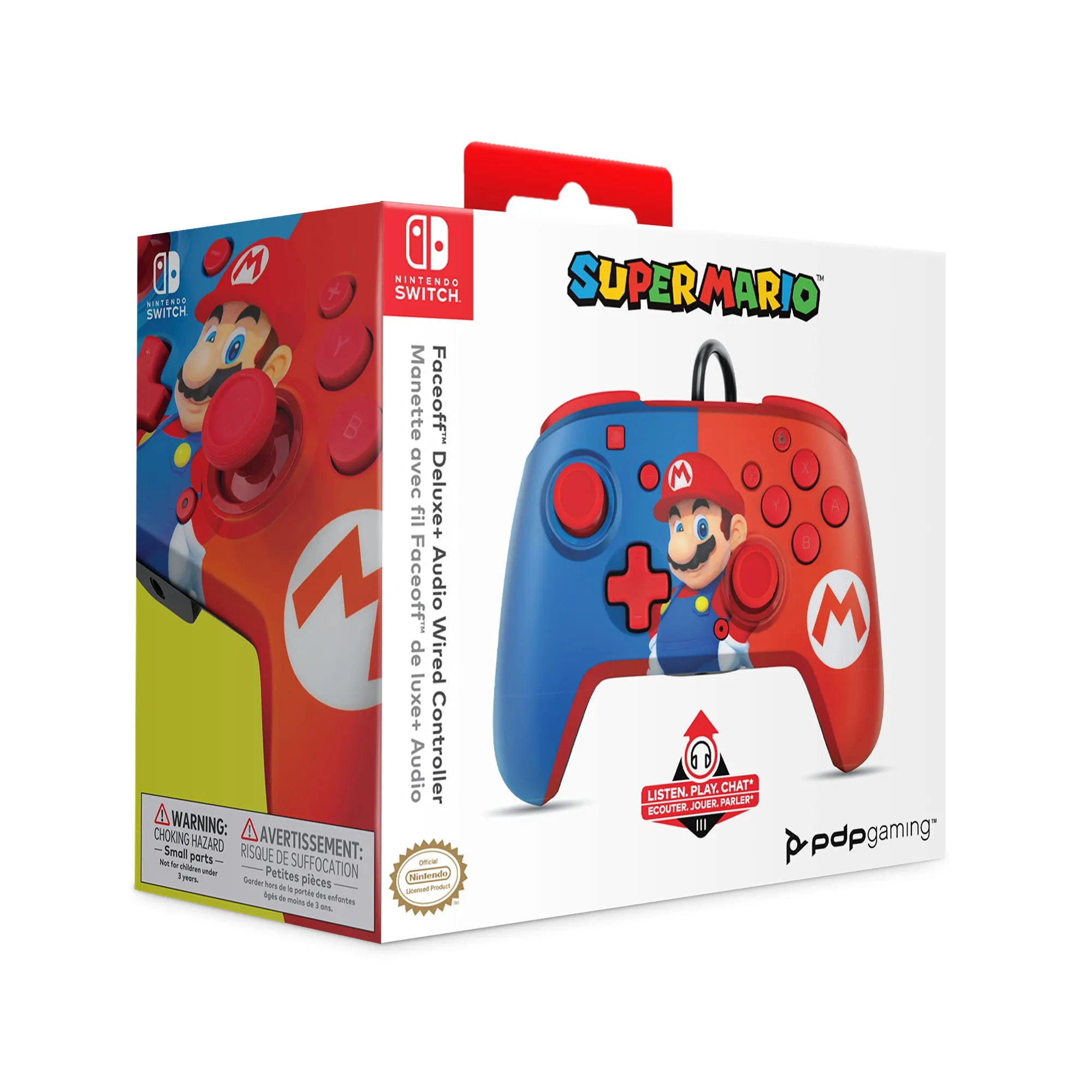 PDP Nintendo Switch Faceoff Deluxe+ Controller Cablato Audio Mario - Nintendo Switch - immagine 15