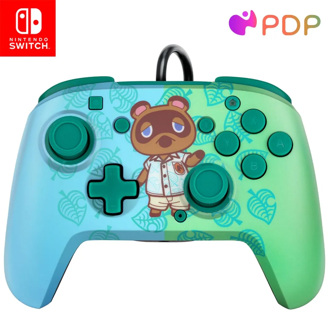 PDP Nintendo Switch Faceoff Deluxe+ Controller Cablato Audio Animal Crossing - Nintendo Switch - immagine 1