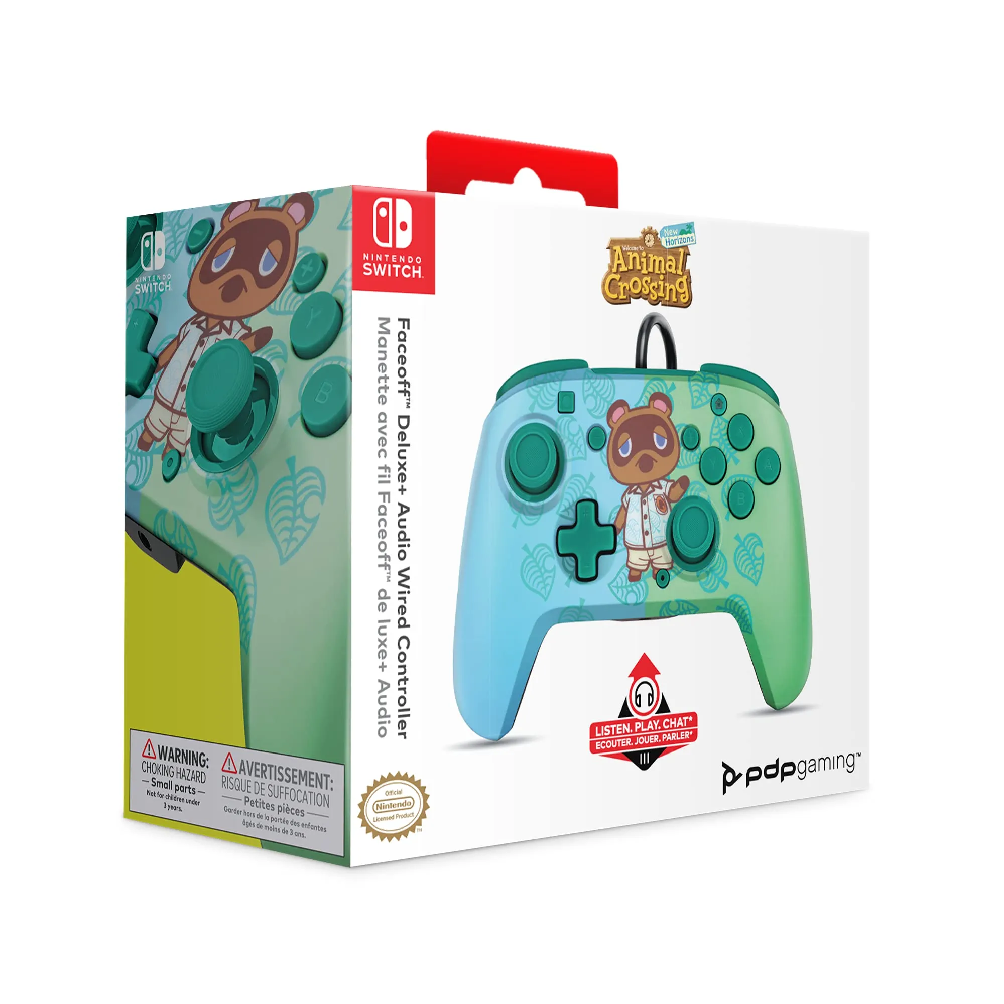 PDP Nintendo Switch Faceoff Deluxe+ Controller Cablato Audio Animal Crossing - Nintendo Switch - immagine 14