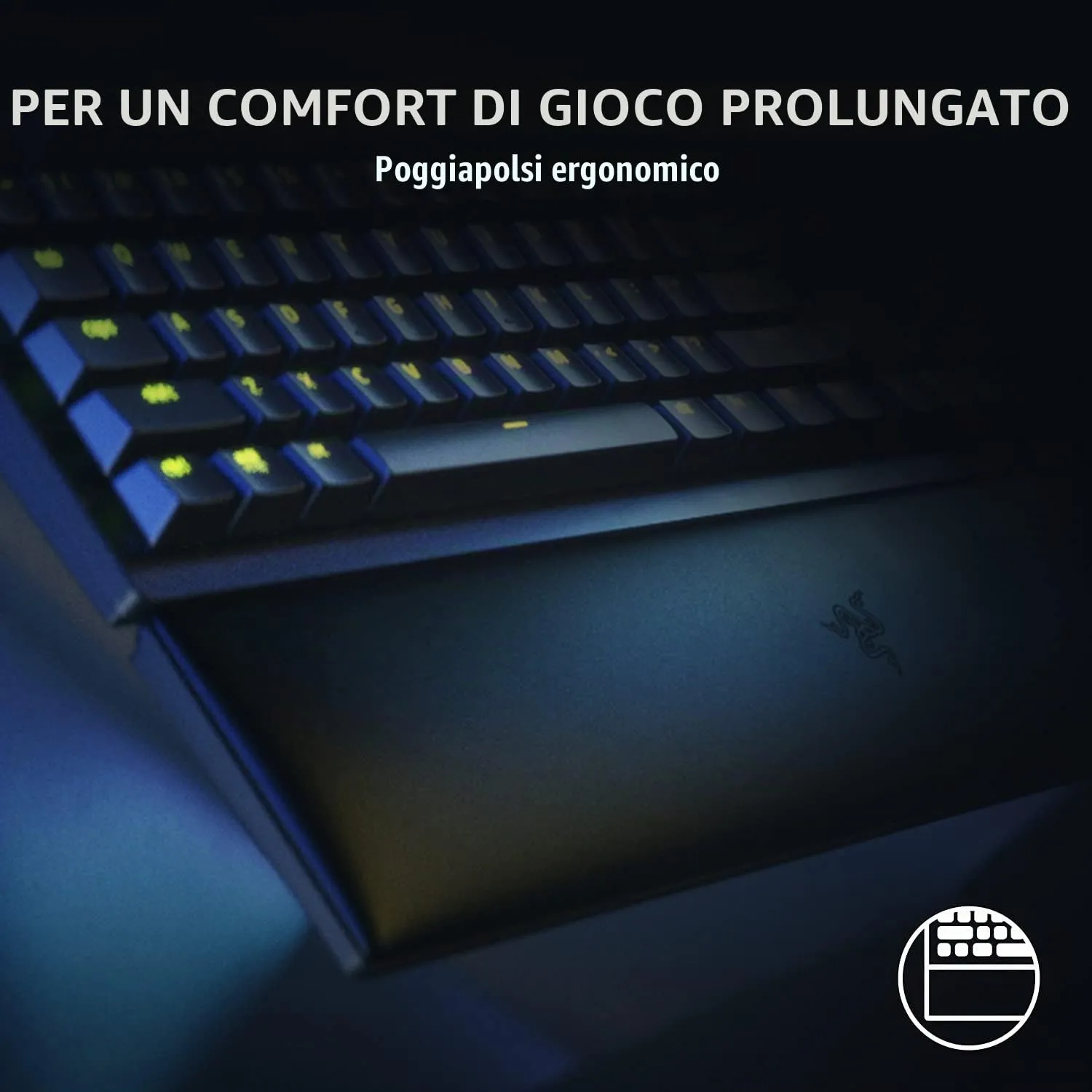Razer Huntsman V2 Tenkeyless (Interruttore Viola) - Tastiera da Gioco Ottica (Interruttori Ottici a Scatto, Copri Tasti Doubleshot PBT, Poggiapolsi Ergonomico) Layout USA | Nero - immagine 5