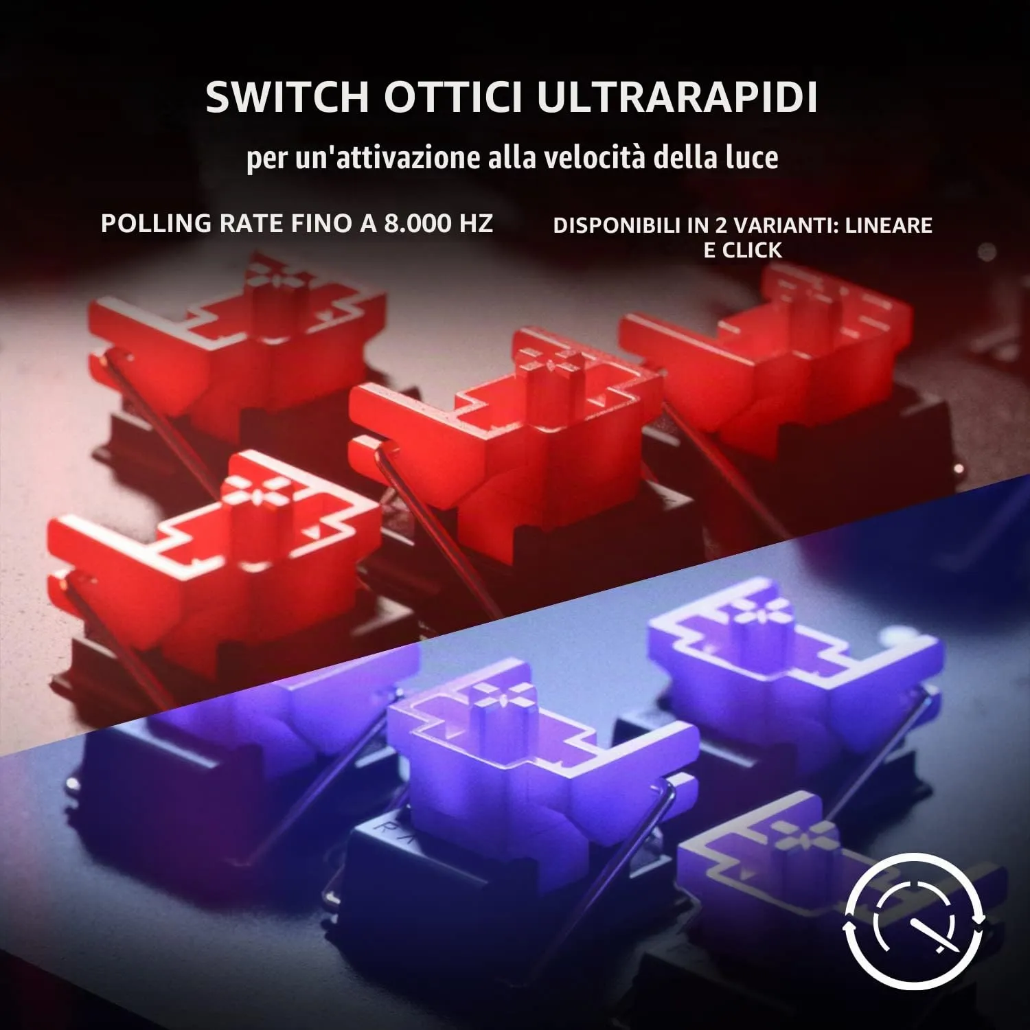 RAZER - Clavier gaming - HUNTSMAN V2 TKL PURPLE SWITCH - immagine 2