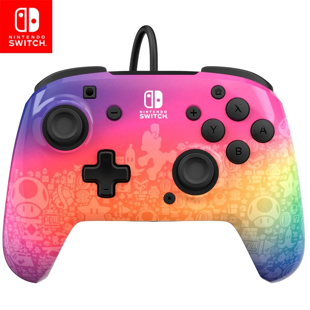 PDP Switch Rematch cablato controller STAR SPECTRUM licenza ufficiale by Nintendo - Customizable buttons, sticks, triggers, and paddles - Ergonomic Controllers - immagine 1