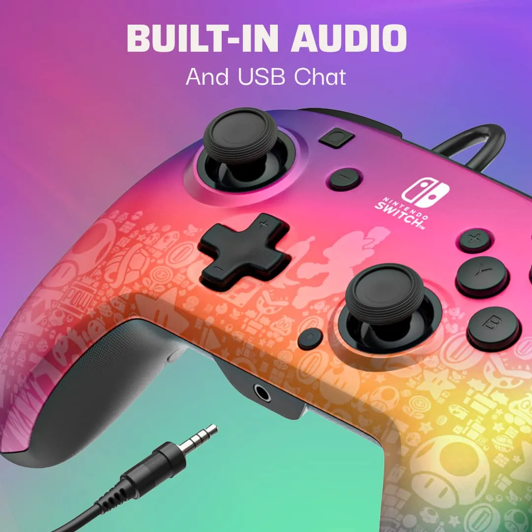 PDP Switch Rematch cablato controller STAR SPECTRUM licenza ufficiale by Nintendo - Customizable buttons, sticks, triggers, and paddles - Ergonomic Controllers - immagine 3