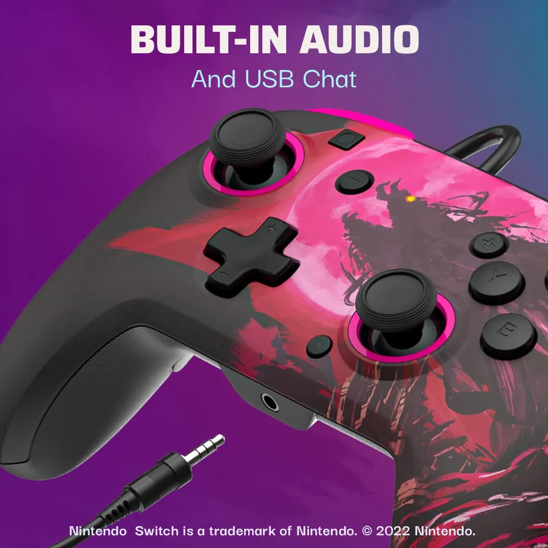 PDP Nintendo Switch Controller with 3.5mm Audio Jack - Compatible with Nintendo Switch/Lite/OLED - REMATCH by PDP - Calamity Ganon - immagine 3