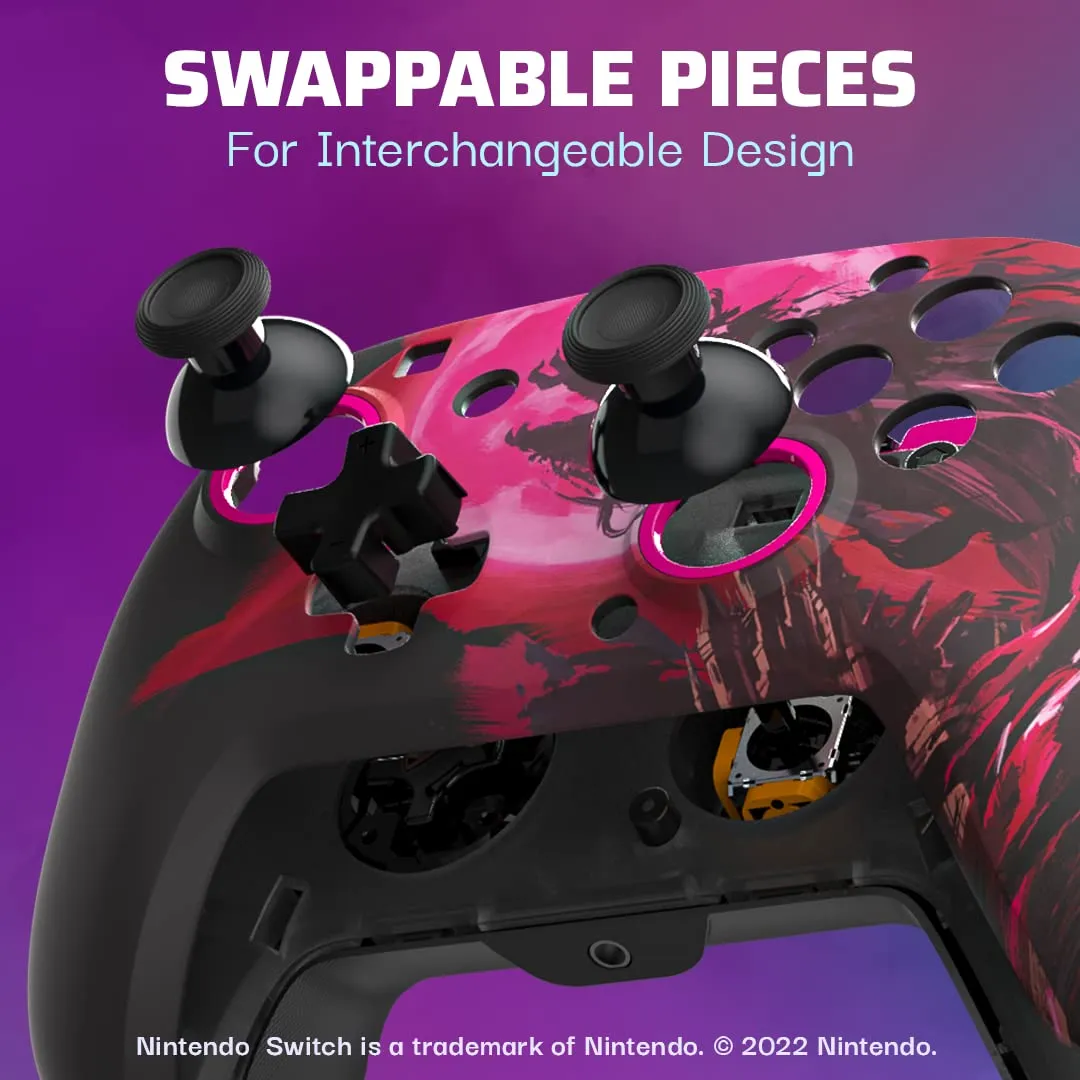 PDP Nintendo Switch Controller with 3.5mm Audio Jack - Compatible with Nintendo Switch/Lite/OLED - REMATCH by PDP - Calamity Ganon - immagine 6
