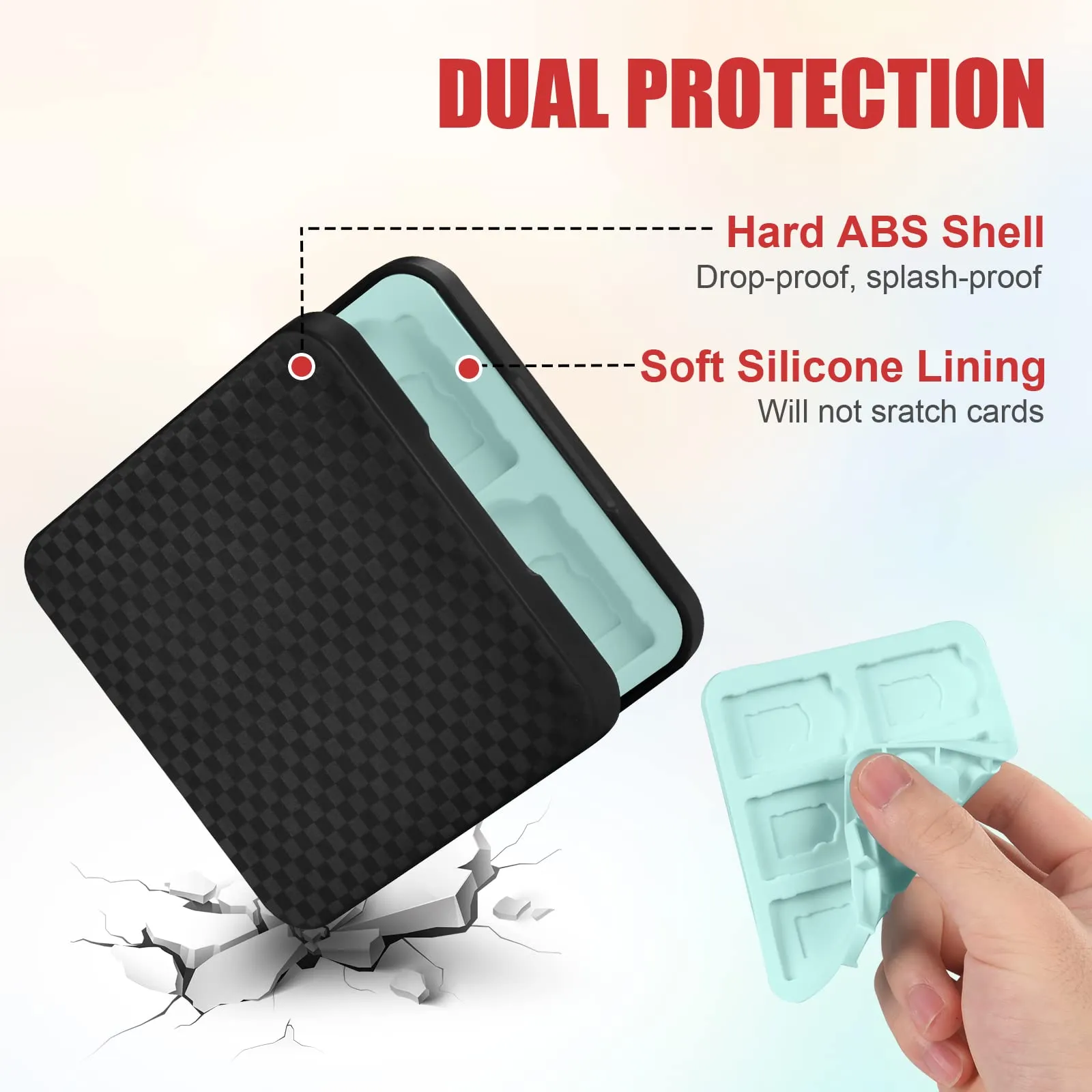 Vicloon Giochi Custodia Porta Cartucce di Gioco, Porta Cartucce Custodia Protettiva con 12 Slot/Inserimenti, Custodia Porta Cartucce di Gioco per Switch OLED/Switch/Switch Lite, Nero - immagine 5