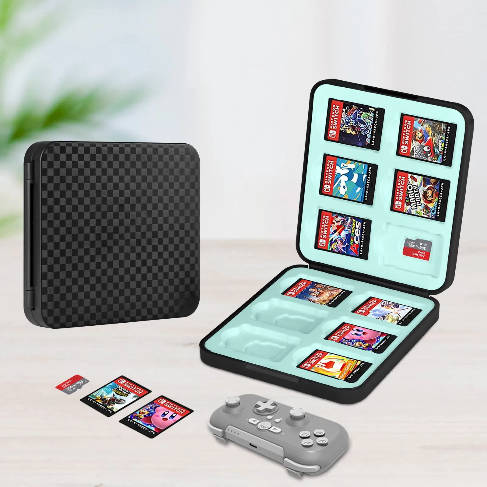 Vicloon Giochi Custodia Porta Cartucce di Gioco, Porta Cartucce Custodia Protettiva con 12 Slot/Inserimenti, Custodia Porta Cartucce di Gioco per Switch OLED/Switch/Switch Lite, Nero - immagine 7