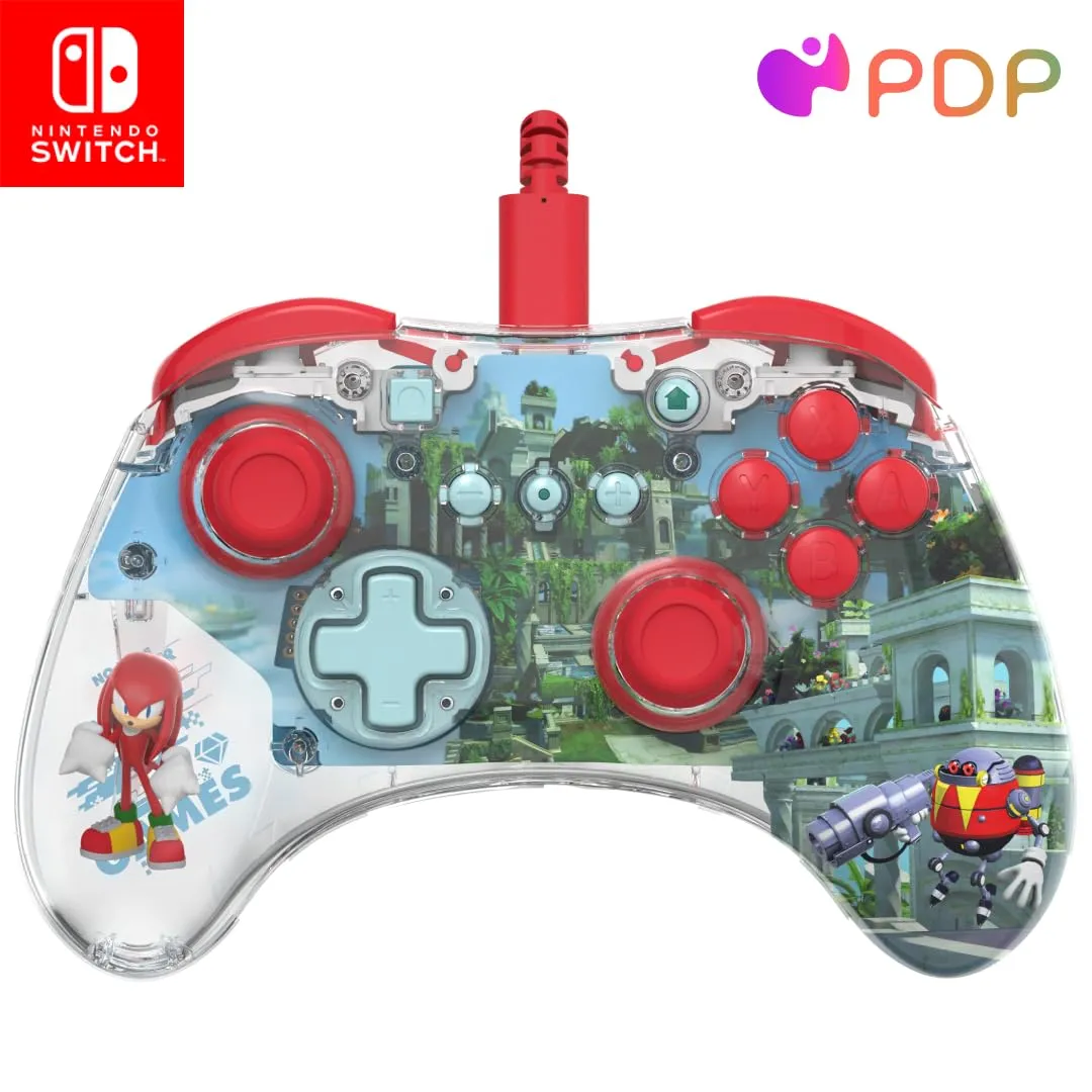 PDP REALMz Wired LED Light-up Pro Controller: Knuckles For Nintendo Switch & Nintendo Switch - OLED Model - immagine 1