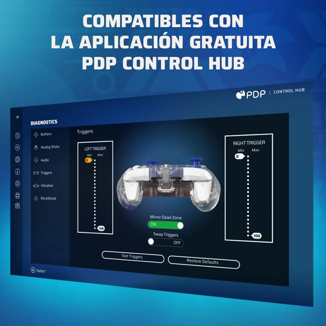 PDP REALMz Wired LED Light-up Pro Controller: Knuckles For Nintendo Switch & Nintendo Switch - OLED Model - immagine 5