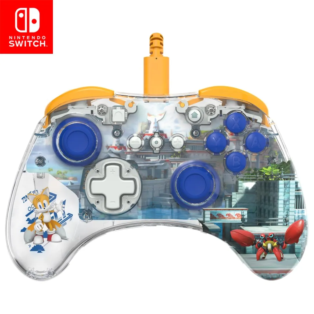 PDP REALMz Wired LED Light-up Pro Controller: Tails For Nintendo Switch & Nintendo Switch - OLED Model - immagine 1