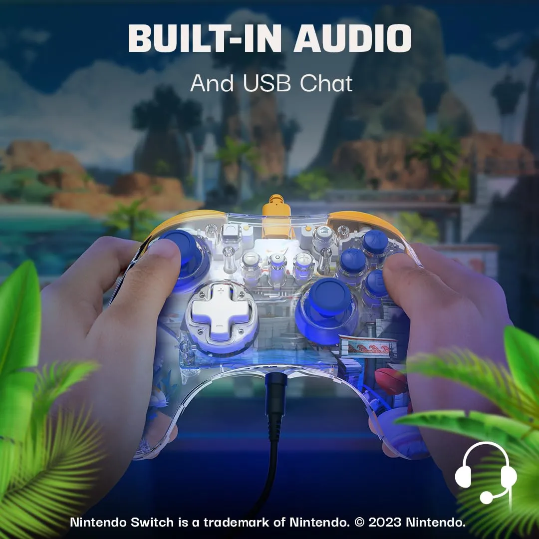 PDP REALMz Wired LED Light-up Pro Controller: Tails For Nintendo Switch & Nintendo Switch - OLED Model - immagine 3