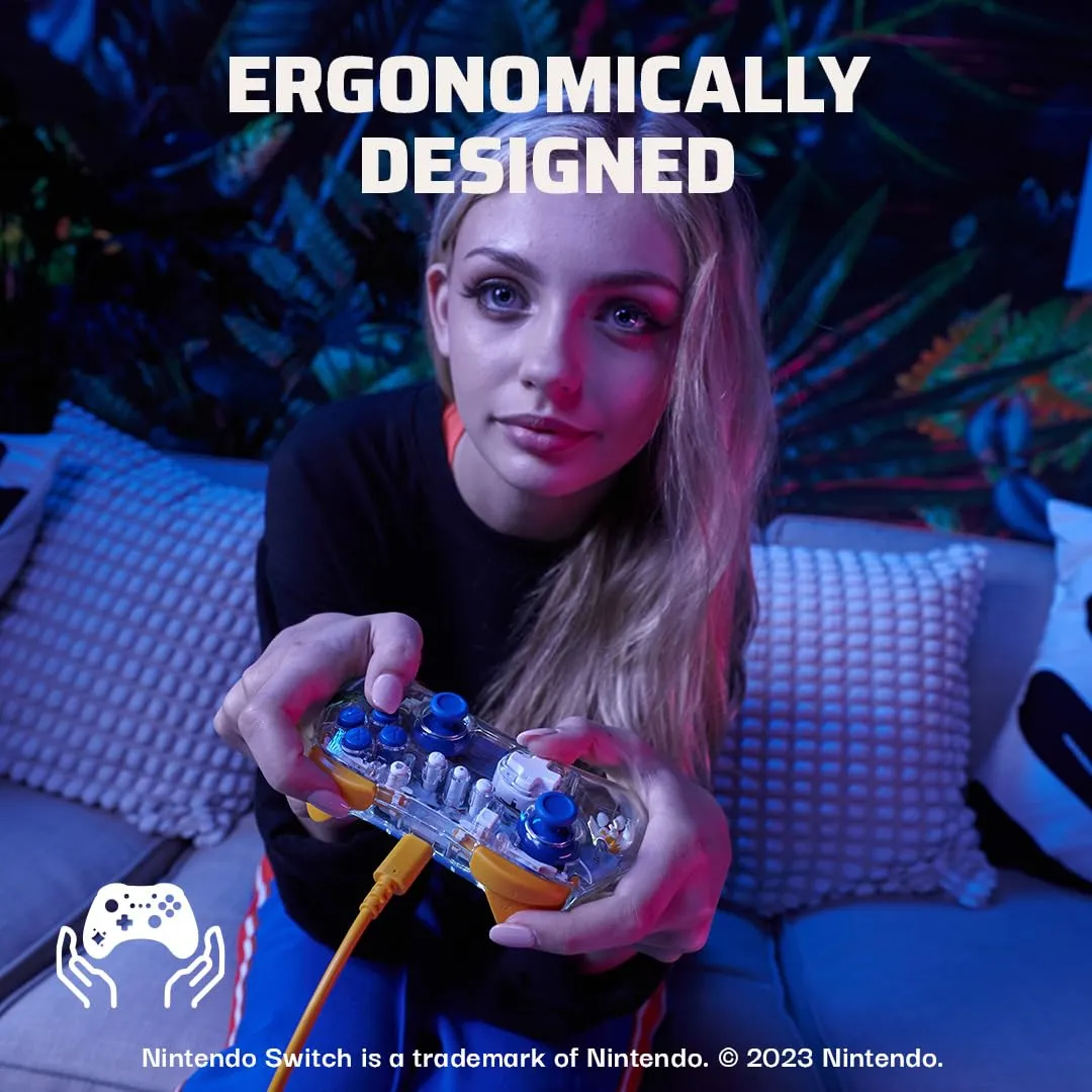 PDP REALMz Wired LED Light-up Pro Controller: Tails For Nintendo Switch & Nintendo Switch - OLED Model - immagine 6