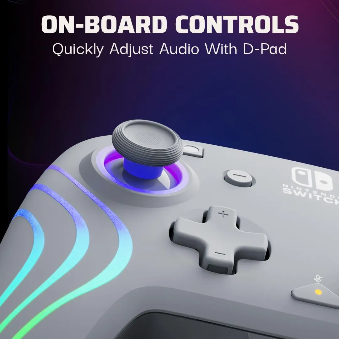 PDP Official Switch Afterglow Wave Wired Controller - Grey - immagine 4