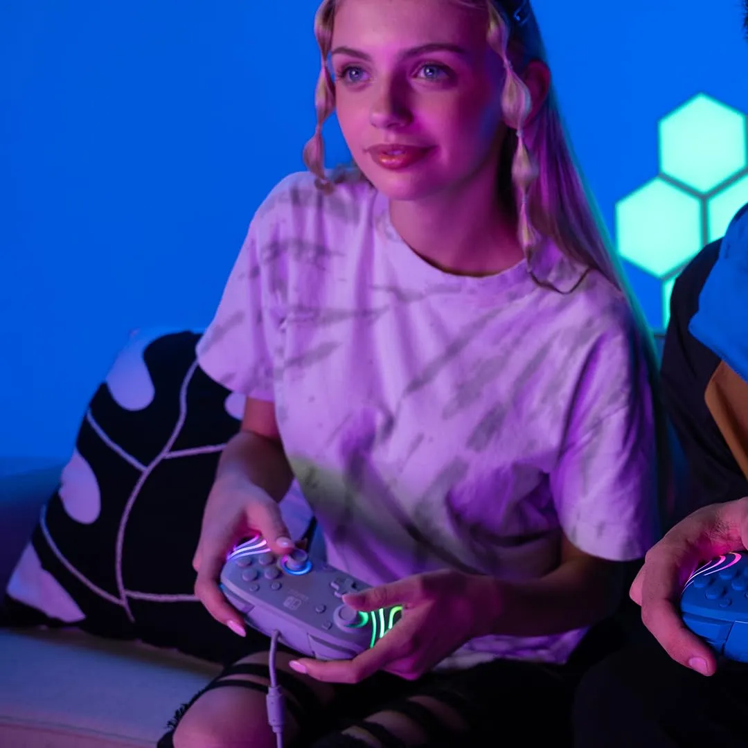 PDP Official Switch Afterglow Wave Wired Controller - Grey - immagine 8