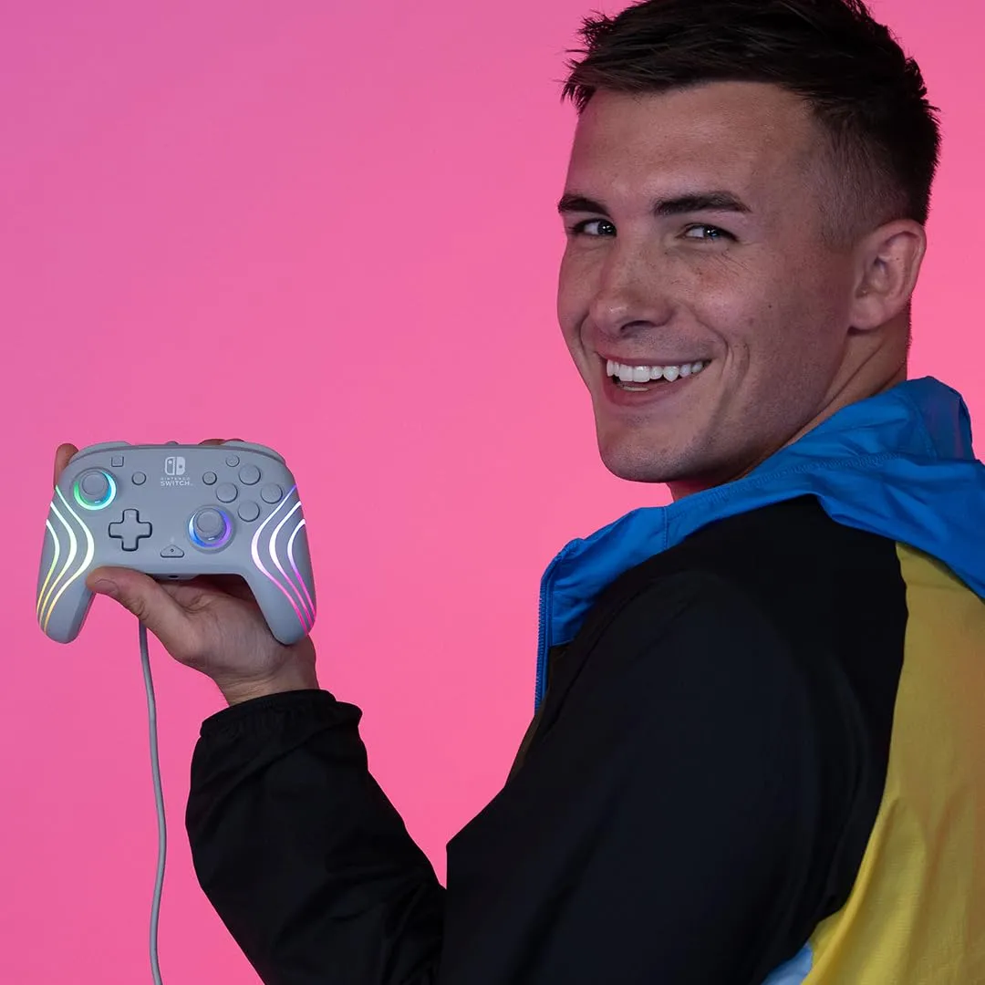 PDP Official Switch Afterglow Wave Wired Controller - Grey - immagine 9
