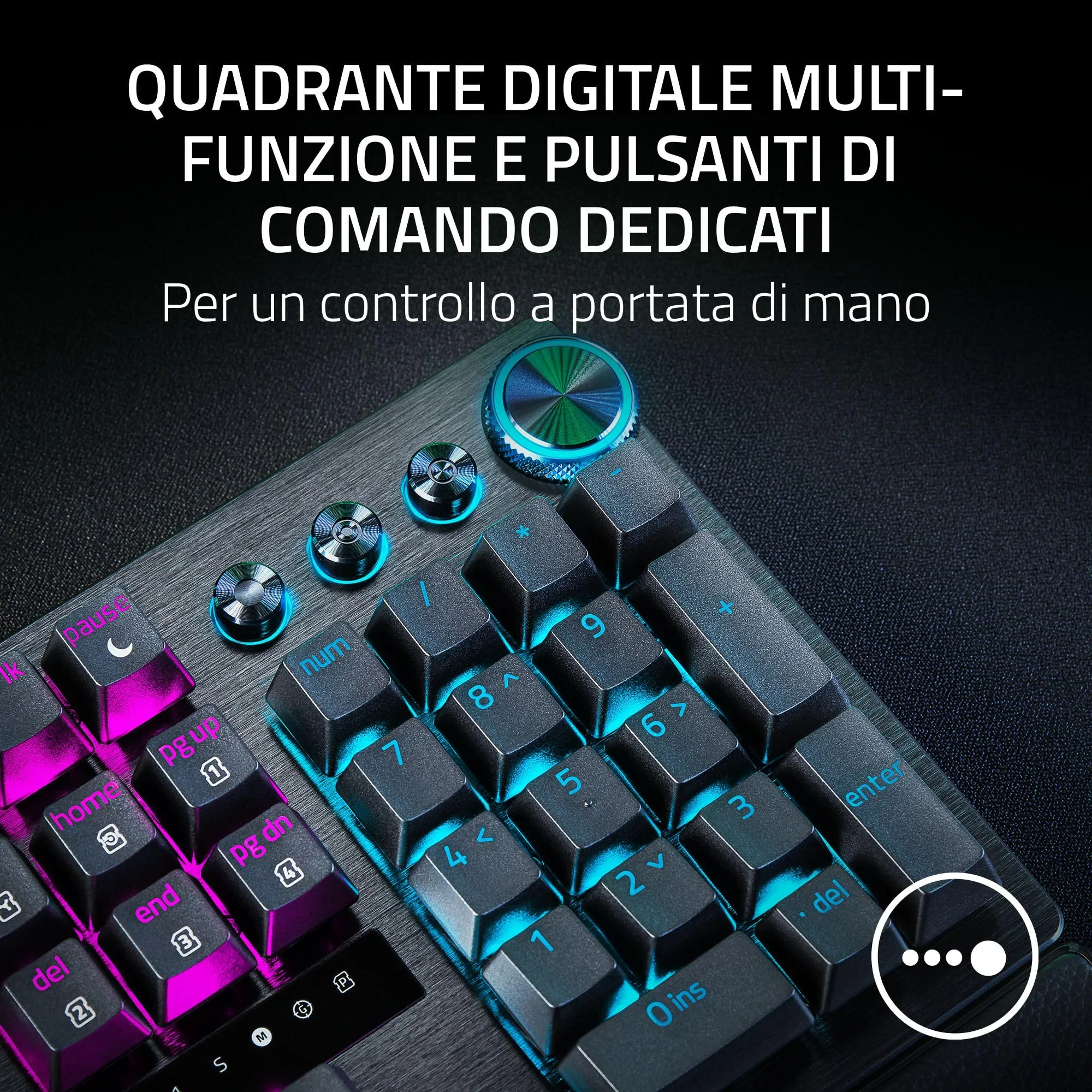 Razer Huntsman V3 Pro Mini - PC Tastiera ottica analogica 60% per esport (Modalità Attivazione Rapida, Metodo di pulsazione/Snap Tap, Regolazioni rapide integrate) US-Layout | Nero - immagine 8