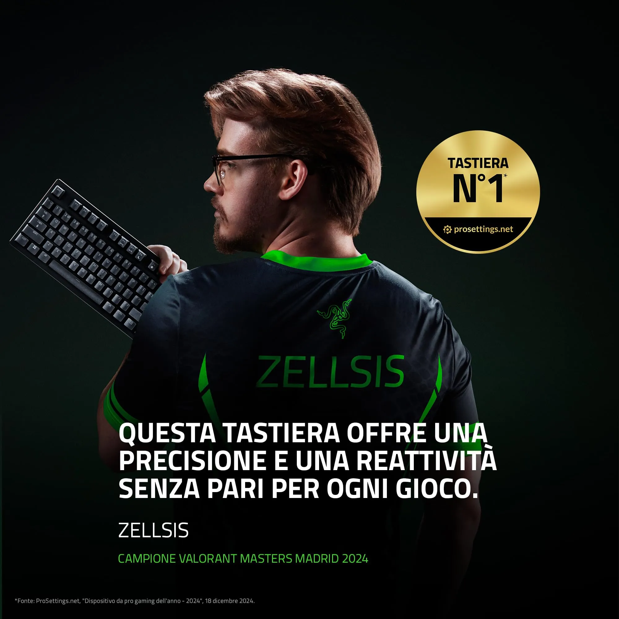 Razer Huntsman V3 Pro TKL - PC Tastiera ottica analogica tenkeyless per esport (Modalità Attivazione Rapida, Metodo di pulsazione/Snap Tap, Quadrante digitale multi-funzione) US-Layout | Nero - immagine 2