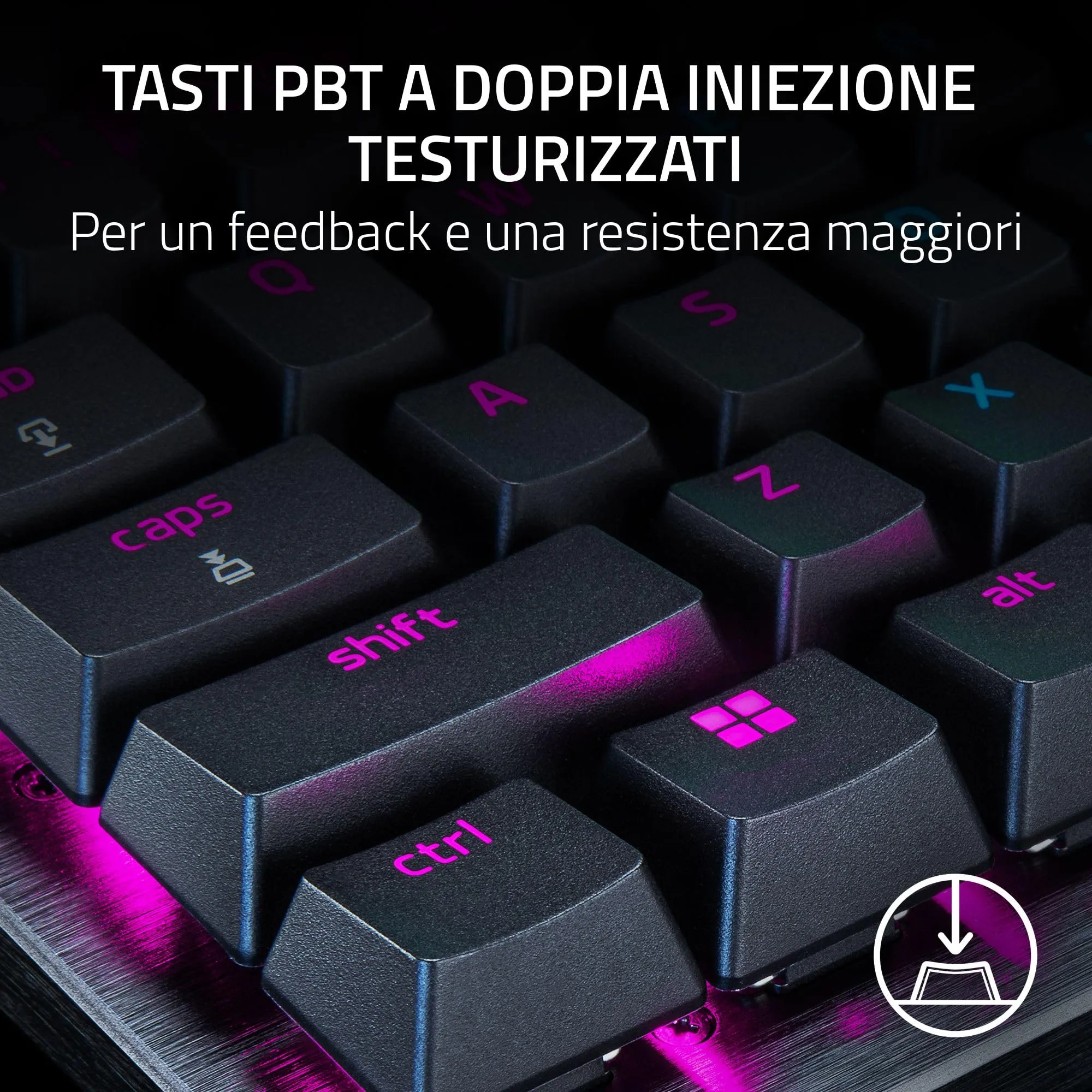 Razer Huntsman V3 Pro TKL - PC Tastiera ottica analogica tenkeyless per esport (Modalità Attivazione Rapida, Metodo di pulsazione/Snap Tap, Quadrante digitale multi-funzione) US-Layout | Nero - immagine 8
