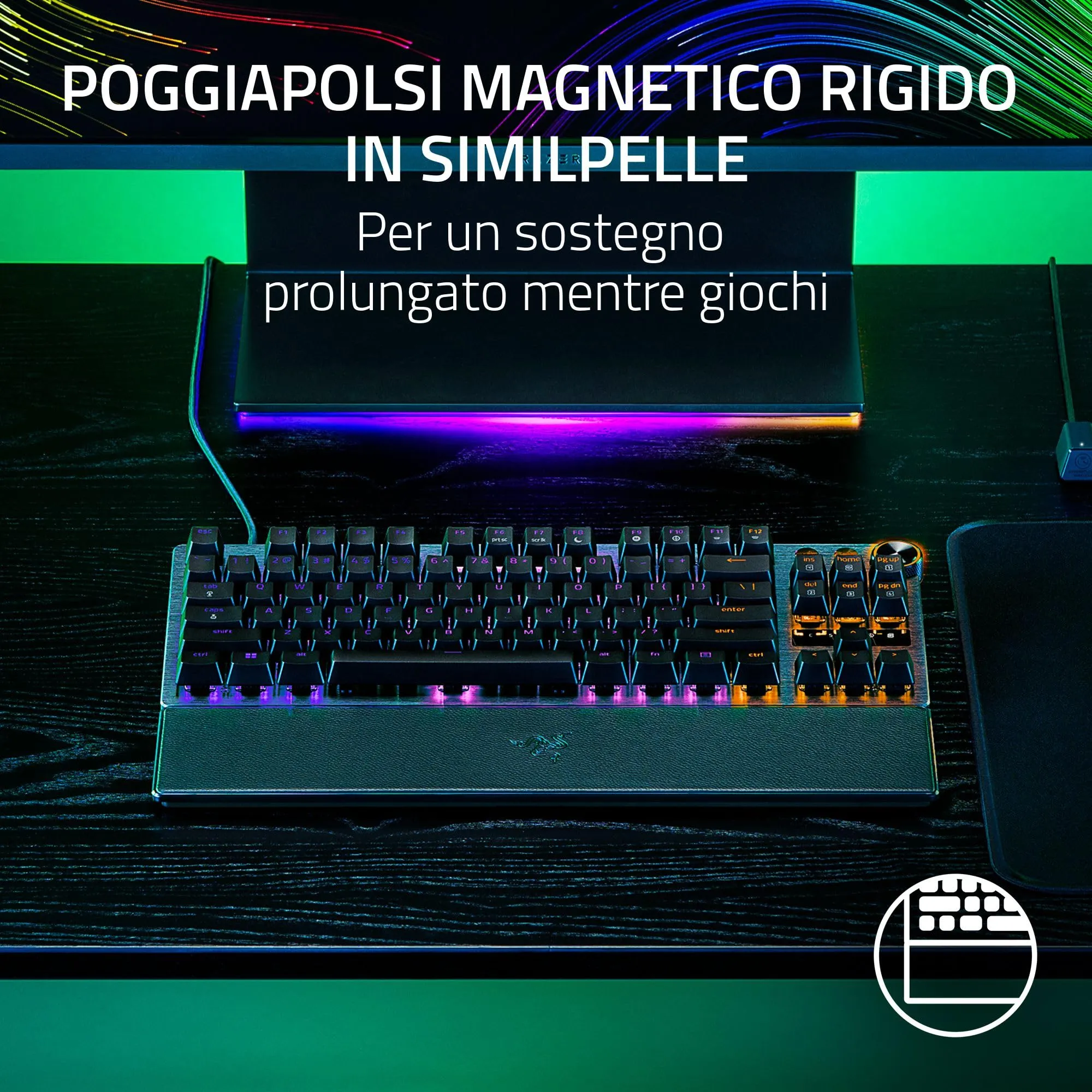 Razer Huntsman V3 Pro TKL - PC Tastiera ottica analogica tenkeyless per esport (Modalità Attivazione Rapida, Metodo di pulsazione/Snap Tap, Quadrante digitale multi-funzione) US-Layout | Nero - immagine 11