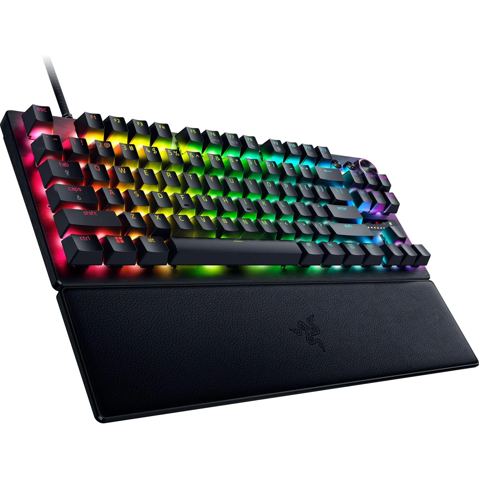 Razer Huntsman V3 Pro TKL - PC Tastiera ottica analogica tenkeyless per esport (Modalità Attivazione Rapida, Metodo di pulsazione/Snap Tap, Quadrante digitale multi-funzione) US-Layout | Nero - immagine 13