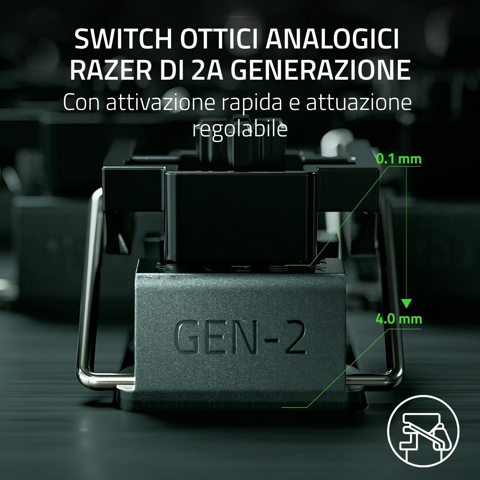 Razer Huntsman V3 Pro Mini - PC Tastiera ottica analogica 60% per esport (Modalità Attivazione Rapida, Metodo di pulsazione/Snap Tap, Regolazioni rapide integrate) US-Layout | Nero - immagine 3