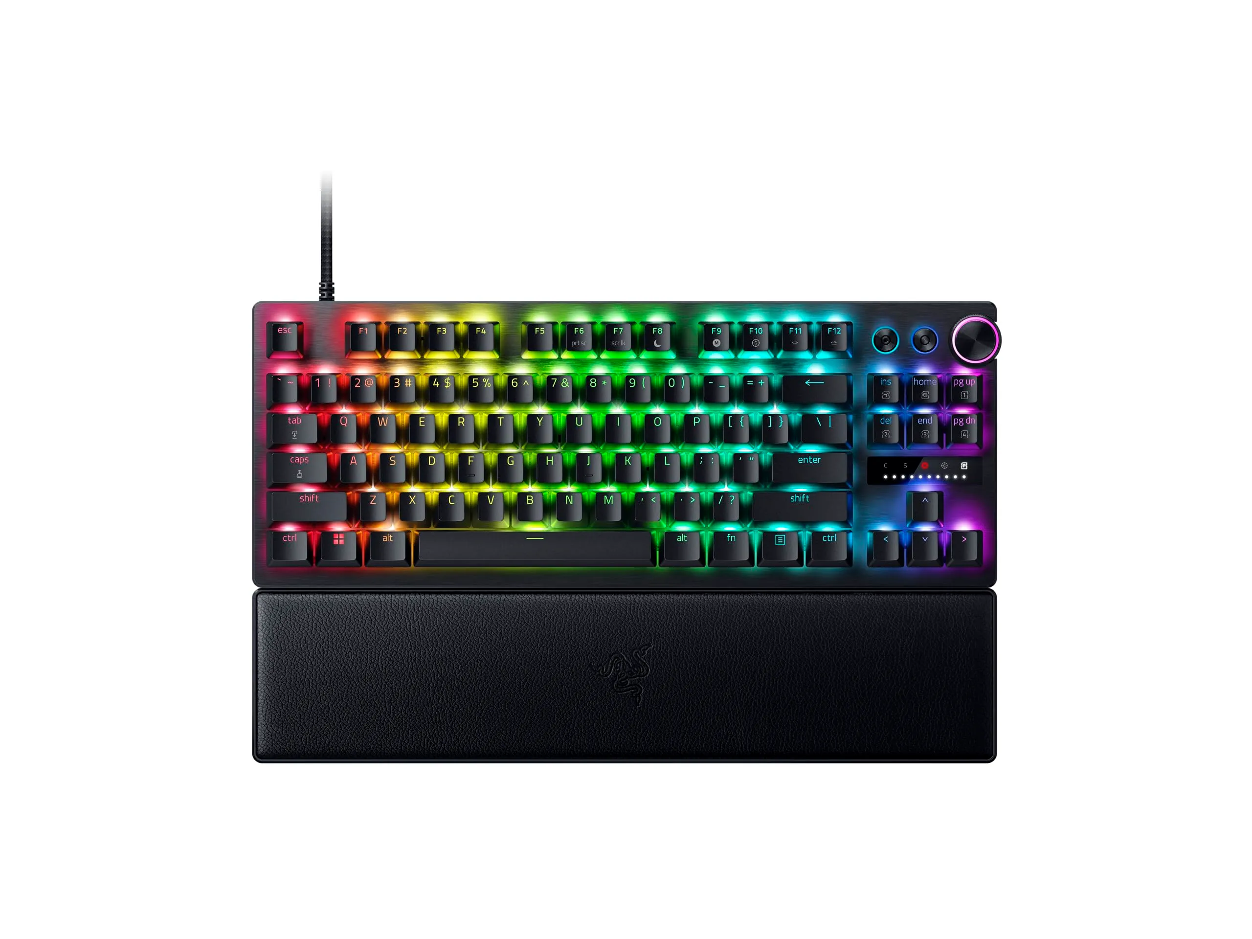 Razer Huntsman V3 Pro TKL (interruttori analogici) - Tastiera Tenkeyless Gamer (sgancio rapido, interruttori ottici analogici regolabili da 0,1-4 mm, tasti PBT Doubleshot) Tastiera AZERTY | Nero - immagine 1