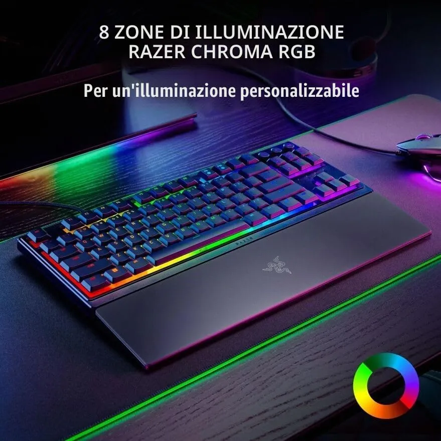 Razer Huntsman V3 Pro - Tastiera analogica ottica Esports con pulsante a pressione e scatto rapido (impostazioni rapide integrate, quadrante digitale multifunzione e pulsanti di controllo dedicati) - immagine 4