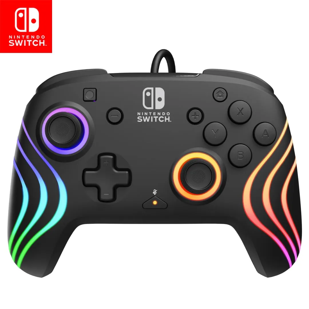 PDP Nintendo Switch Afterglow Wave- Wired- Black - immagine 1