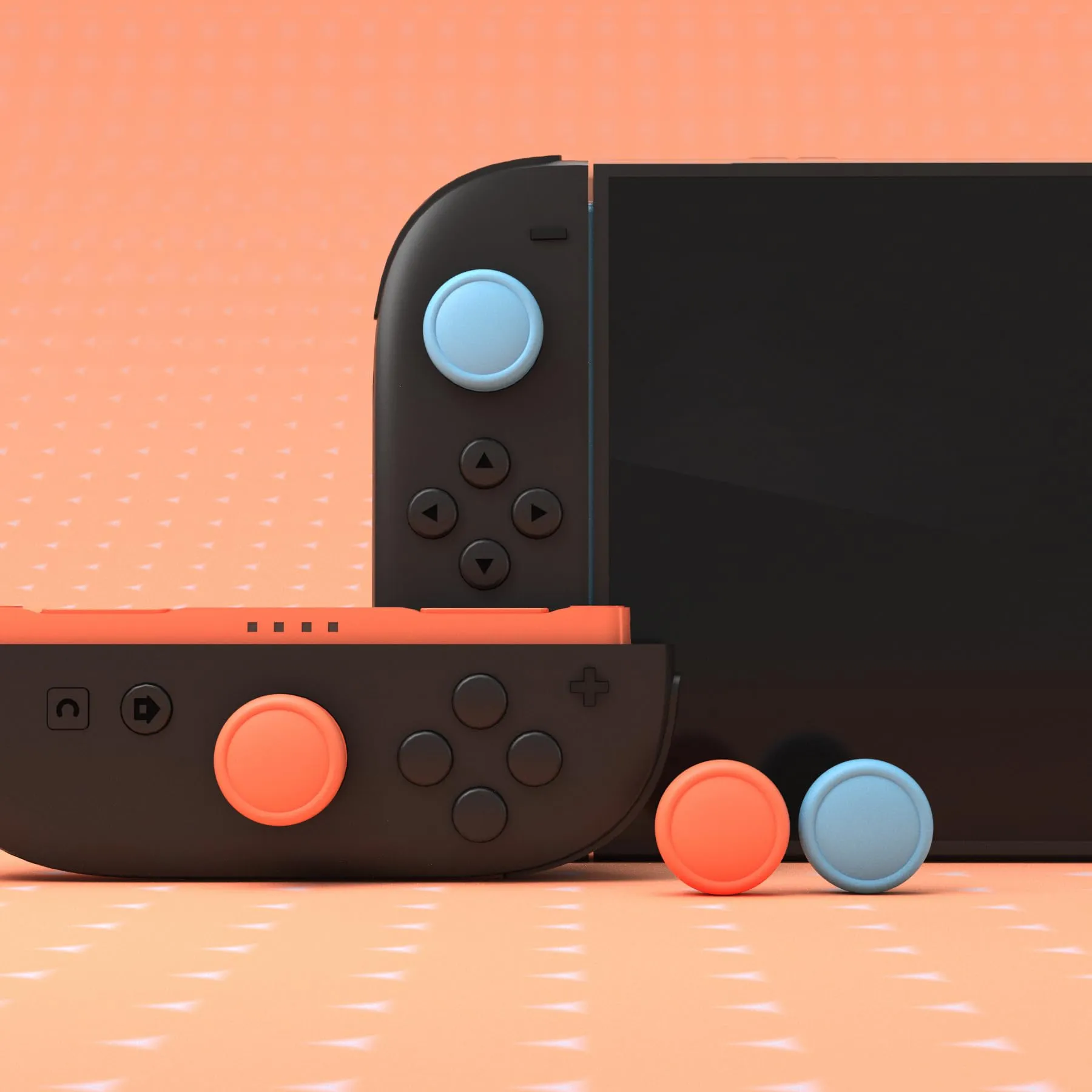 playvital Copri Levette Analogiche per Nintendo Switch 2, Blu&Arancione - immagine 3
