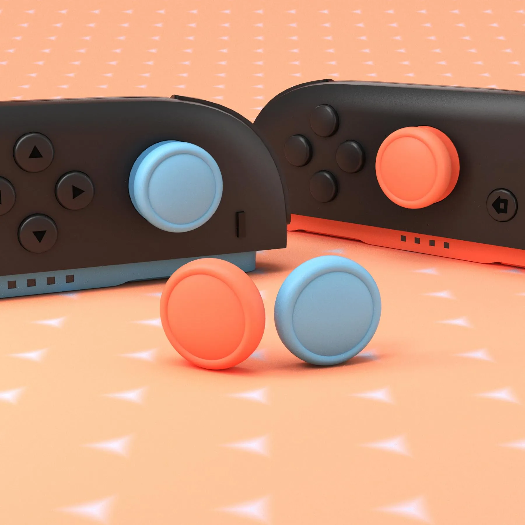 playvital Copri Levette Analogiche per Nintendo Switch 2, Blu&Arancione - immagine 4