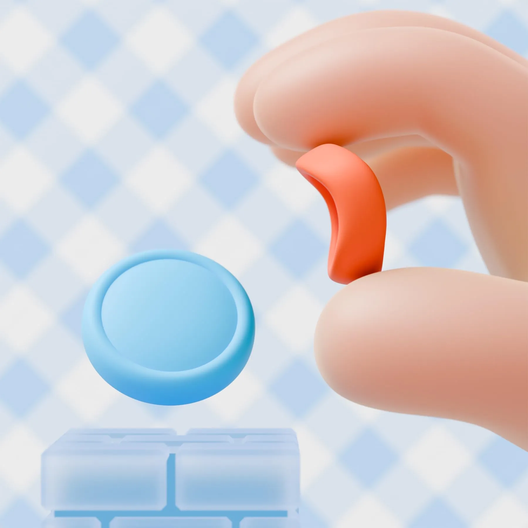 playvital Copri Levette Analogiche per Nintendo Switch 2, Blu&Arancione - immagine 6