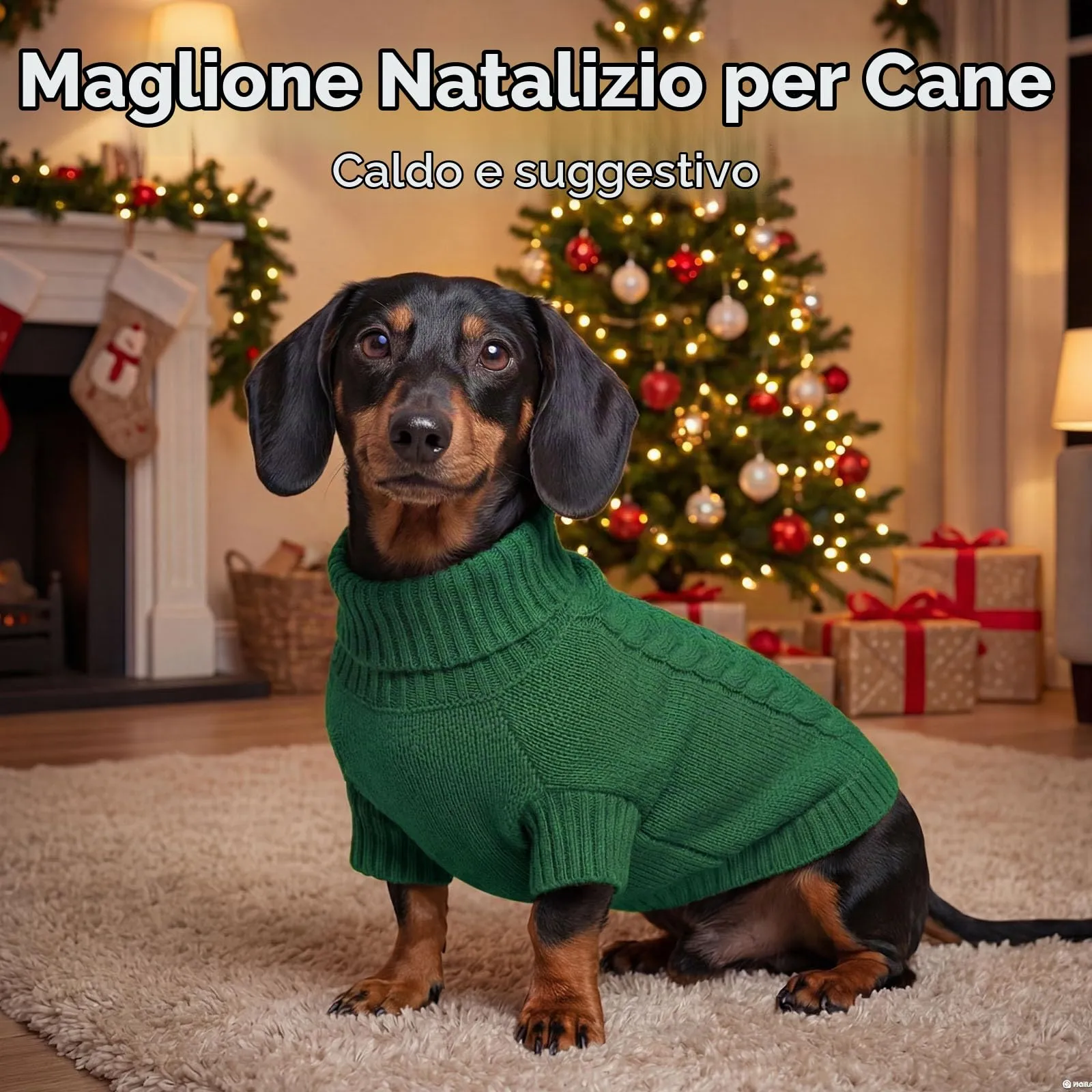 ASENKU Maglione Invernale Cane M Taglia Media, Maglioncino per Cani Treccia Collo Alto con Foro Guinzaglio per Barboncino Beagle Cocker Spaniel, Abbigliamento Caldo per Escursioni Invernali - immagine 7