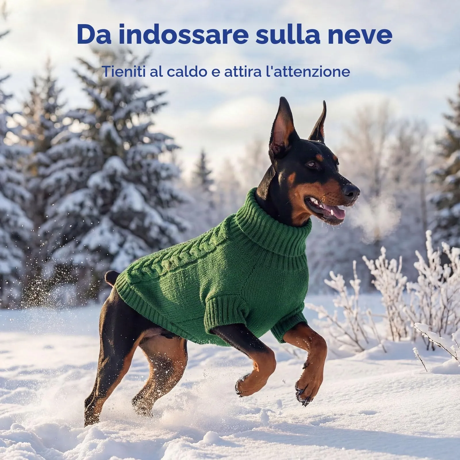 ASENKU Maglioncino Invernale per Cane Taglia S Piccola, Maglione Treccia Collo Alto con Foro Guinzaglio per Carlino Pomerania,Vestito Cane per Passeggiate sulla Neve - immagine 9