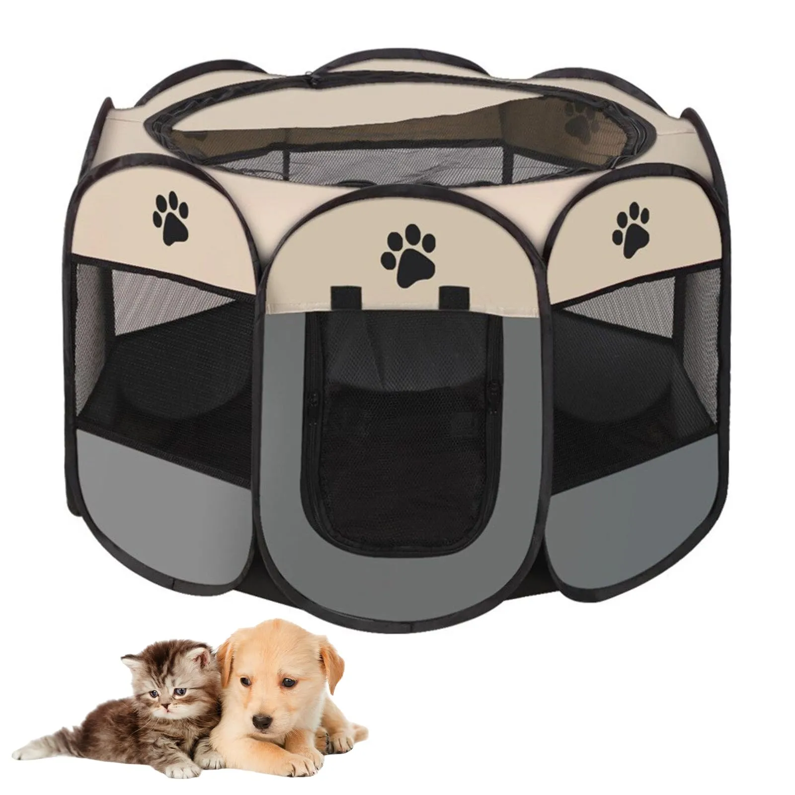 Recinto per Cani da Interno,Box Pieghevole Per Animali Domestici,Box Per Gatti,Cani Per Interno,Recinto Pieghevole,Box per Cuccioli per Piccoli Animali,74 x 74 x 43cm - immagine 1