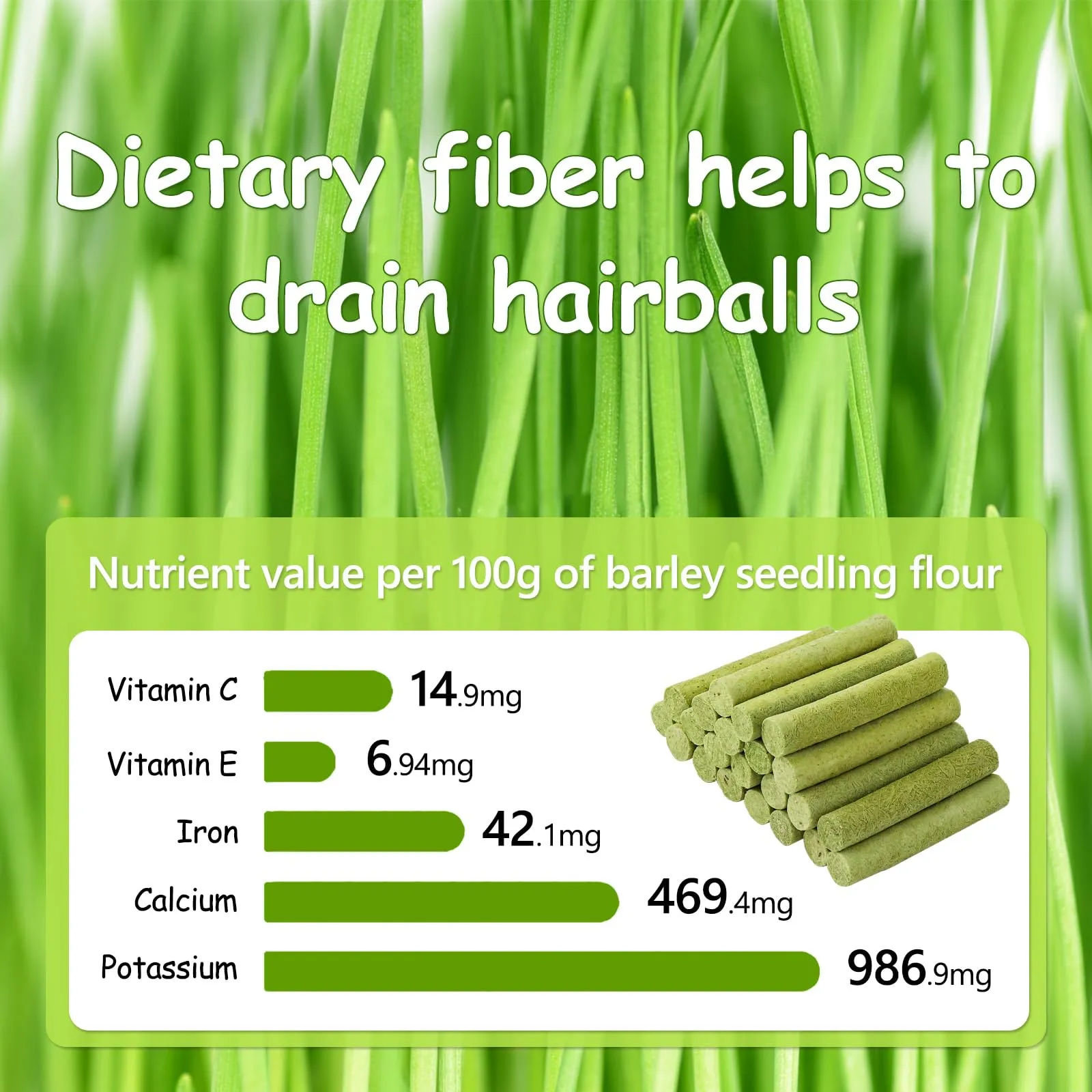Havenfly 30g Bastoncini Erba Gatta per Gatti, Snack per Gatti Liofilizzato con Erba Gatta per Elimina Boli di Pelo e Pulizia dei Denti, Cat Grass Teething Stick - immagine 4