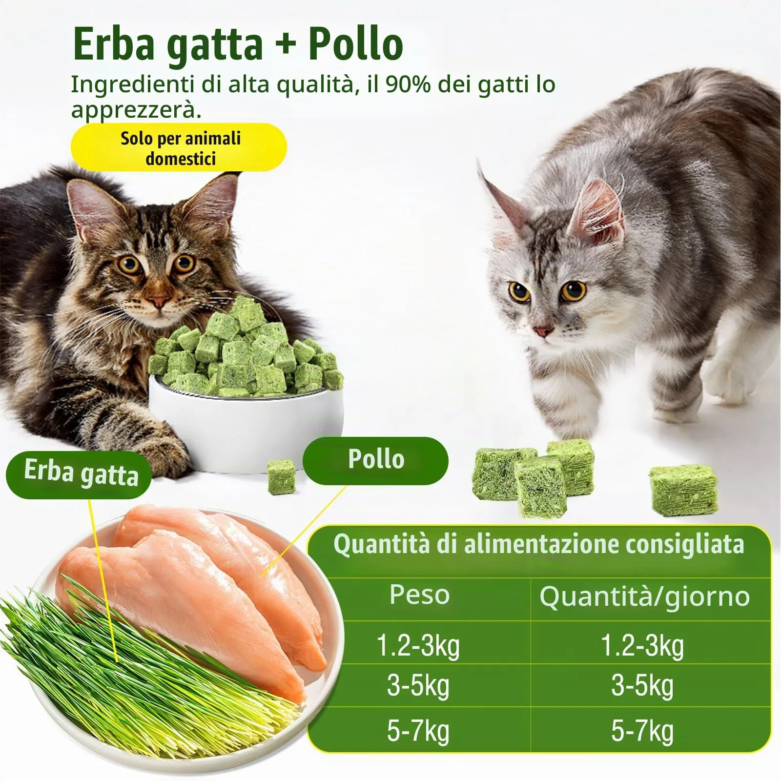 Havenfly 30g Snack per Gatti Erba da gatto, Snack Liofilizzato con Erba Gatta per Elimina Boli di Pelo e Pulizia dei Denti - immagine 2