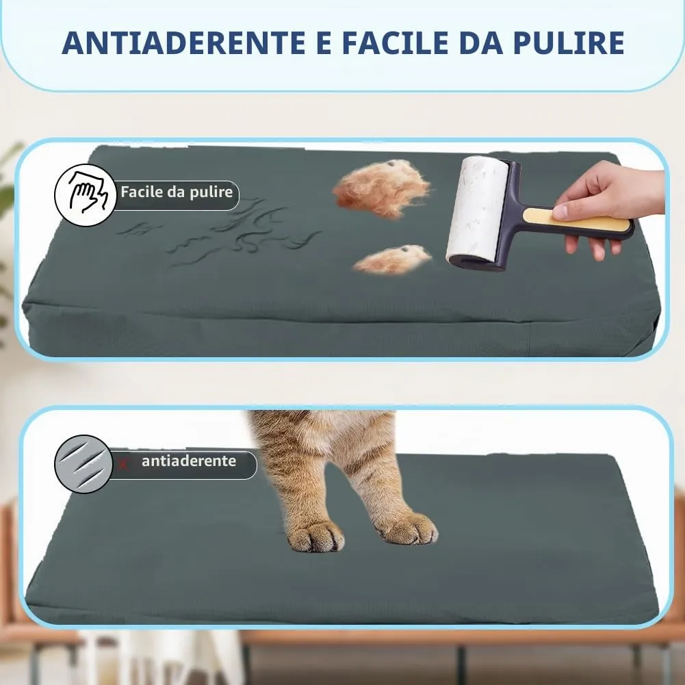 DUJUIKE Coprimaterasso di Ricambio Impermeabile per Cani, coprimaterasso per Animali Domestici, coprimaterasso per Cani Lavabile e sfoderabile, copricuccia (Grigio Scuro, M(92 x 59 x 10cm)) - immagine 4