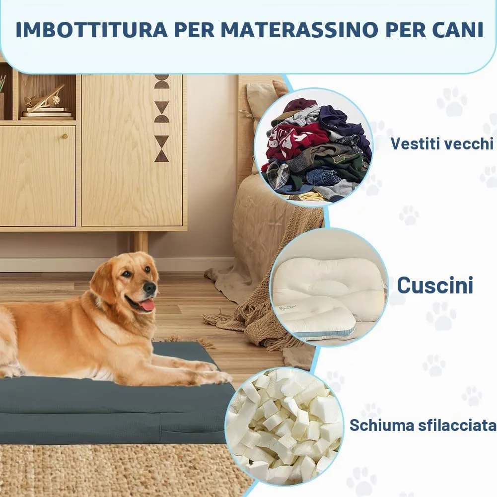 DUJUIKE Coprimaterasso di Ricambio Impermeabile per Cani, coprimaterasso per Animali Domestici, coprimaterasso per Cani Lavabile e sfoderabile, copricuccia (Grigio Scuro, M(92 x 59 x 10cm)) - immagine 6