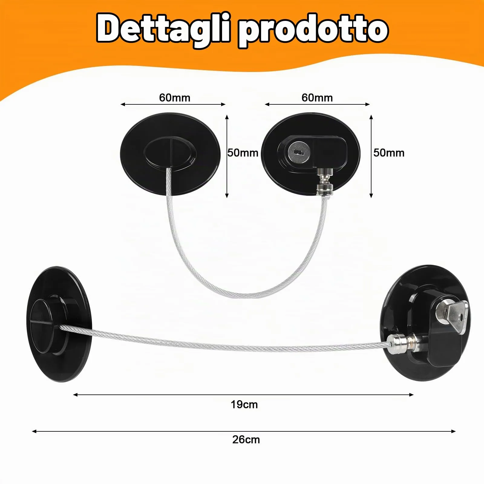 Romon Serratura Per Frigorifero, 4 Pezzi, Bloccafinestre Per Bambini Con 8 Chiavi, Per Porte, Finestre, Frigoriferi, Cassetti, Armadi, Ecc. Con Focus Sulla Sicurezza Dei Bambini - immagine 3