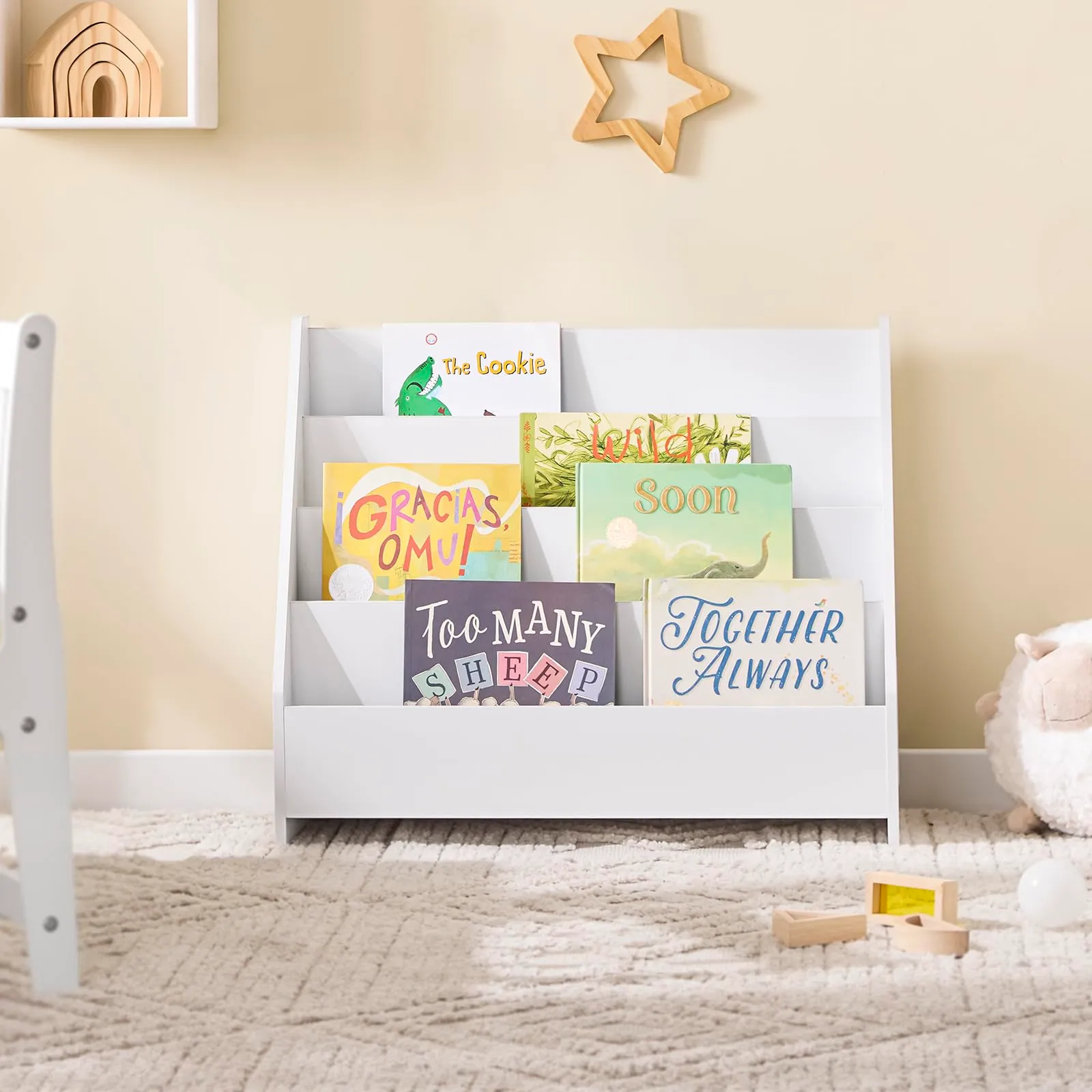 SoBuy Libreria Bambini Montessori con 4 Scomparti Aperti 70×30×60 cm - immagine 2
