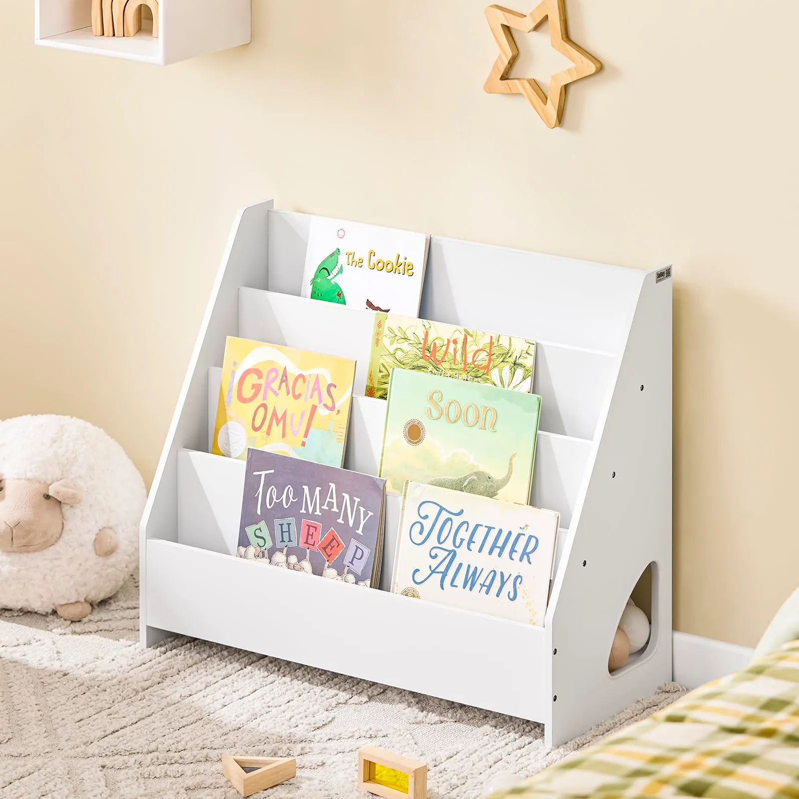SoBuy Libreria Bambini Montessori con 4 Scomparti Aperti 70×30×60 cm - immagine 3