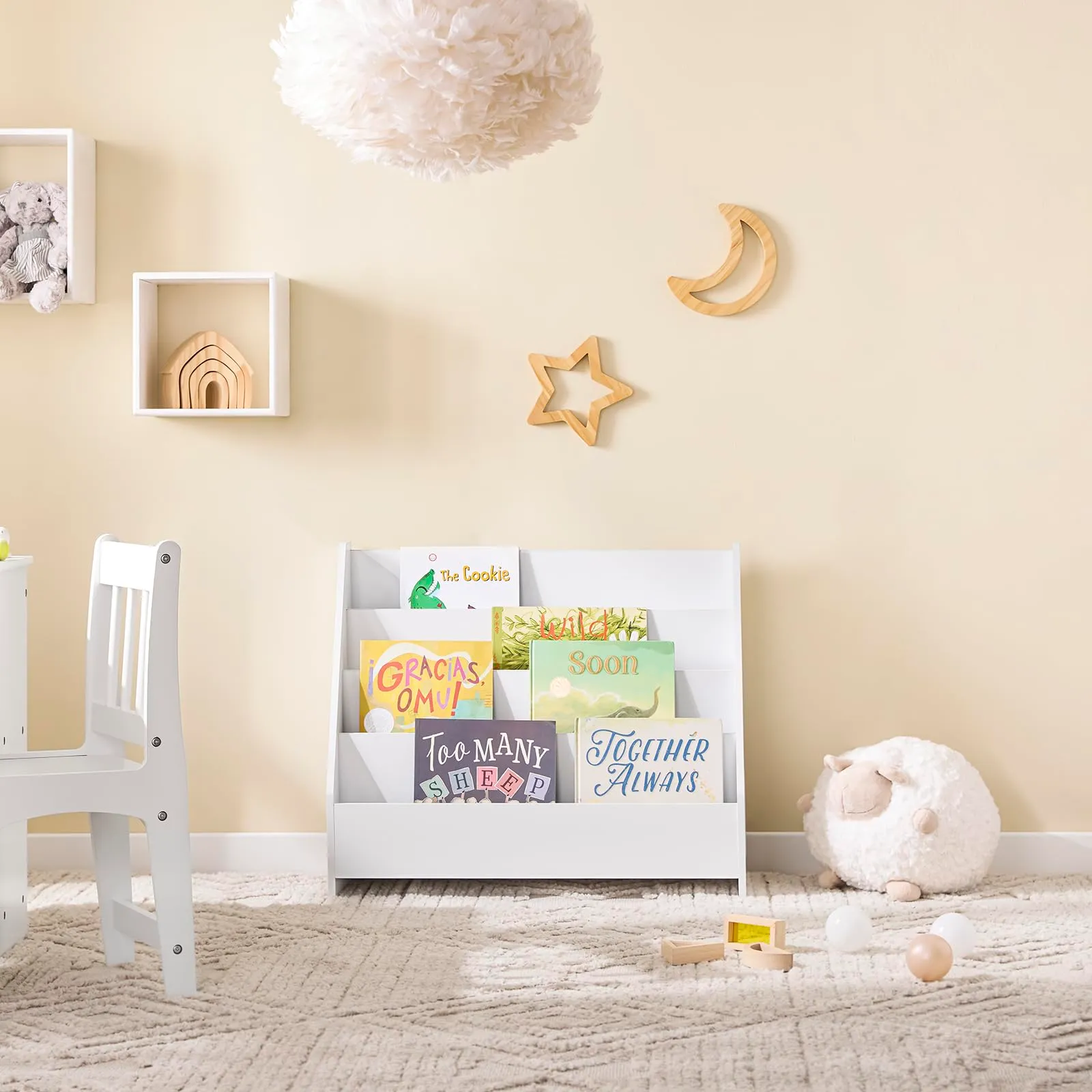 SoBuy Libreria Bambini Montessori con 4 Scomparti Aperti 70×30×60 cm - immagine 9