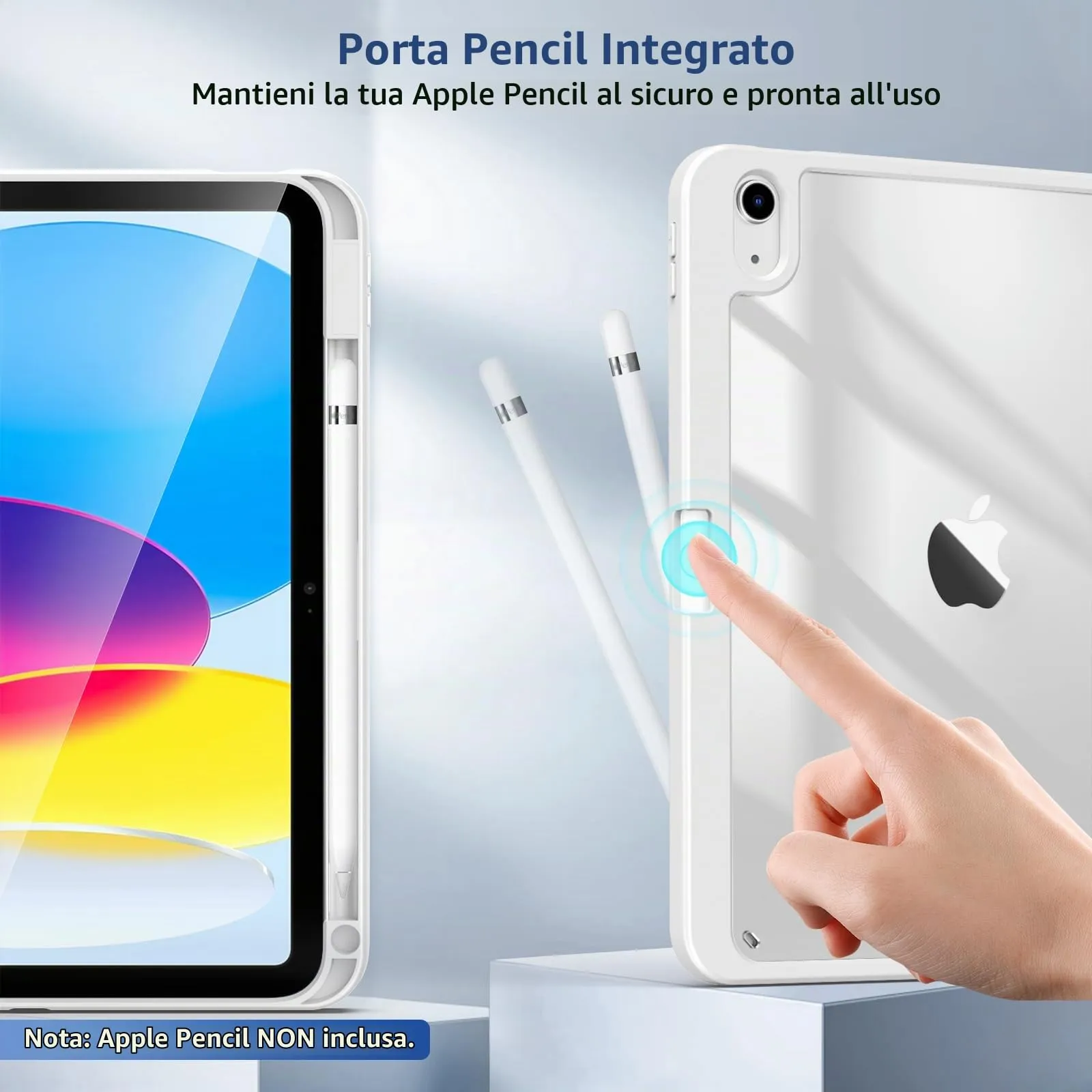TiMOVO Cover per iPad A16 11. Gen 11"&10. Gen 10,9", Bianco - immagine 4