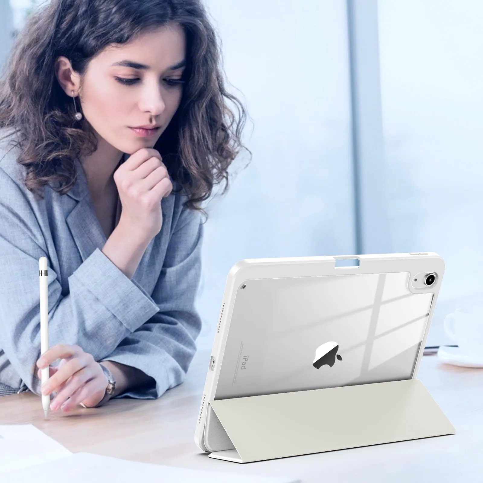TiMOVO Cover per iPad A16 11. Gen 11"&10. Gen 10,9", Bianco - immagine 8