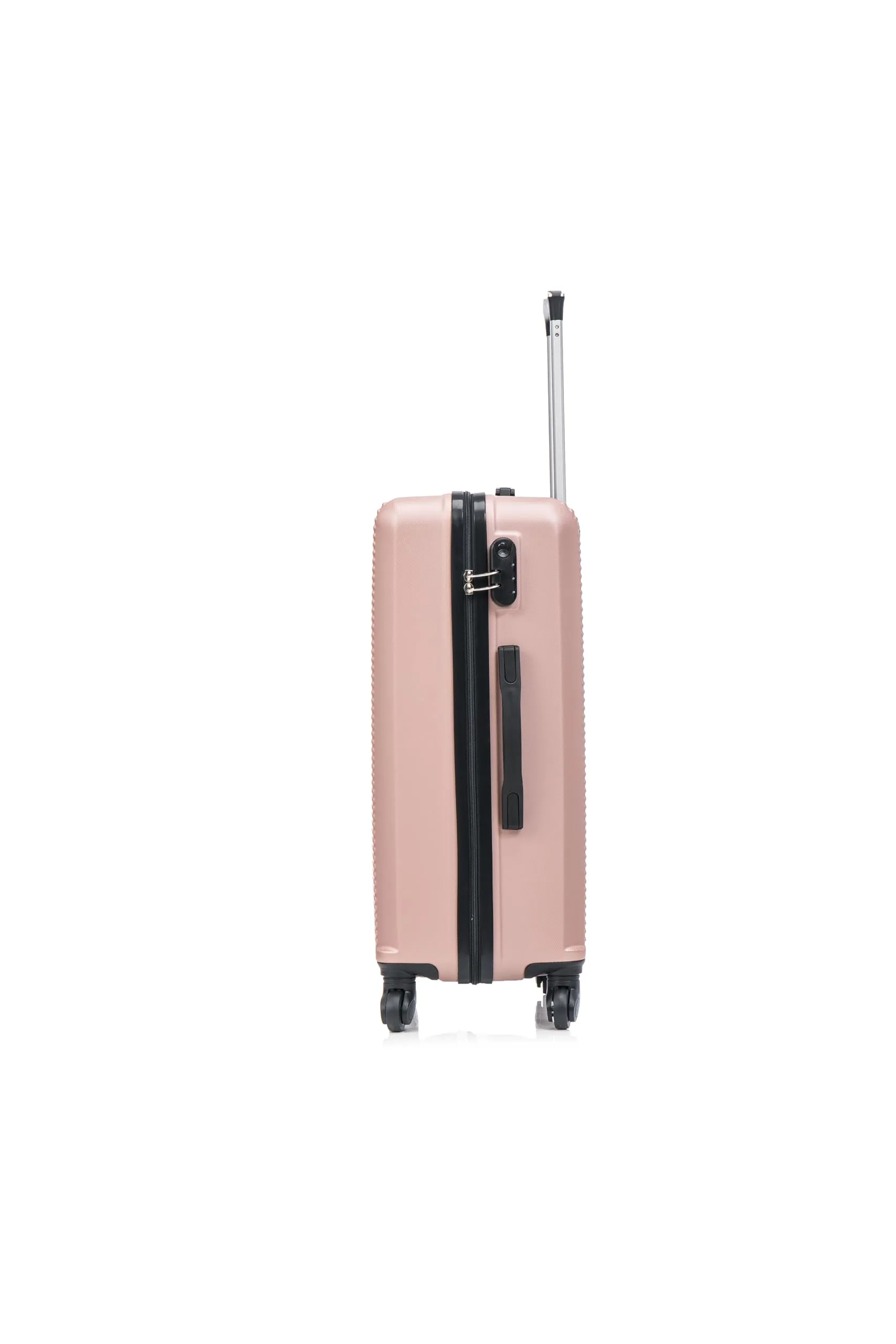 CELIMS Set di valigie leggere, approvate da più di 100 compagnie aeree, per un viaggio in totale sicurezza, Oro rosa., Set 4 pièces - immagine 4
